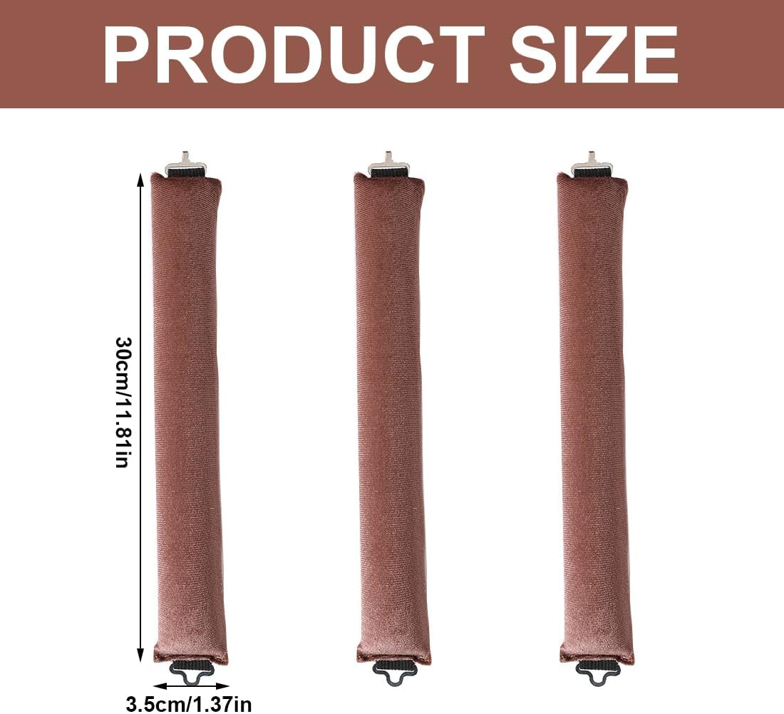 EYVRPAU 3 Pcs Curls Overnight Blowout Heatless Curls Soft Curls Curling Hair Curler Curling Rods Blow No Heat for All Hair Types (Brown) image number 4