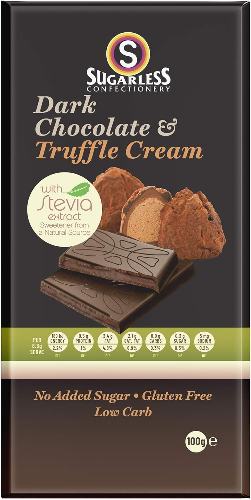 The Sugarless Company a Creamy White Chocolate, 100 G image number 3