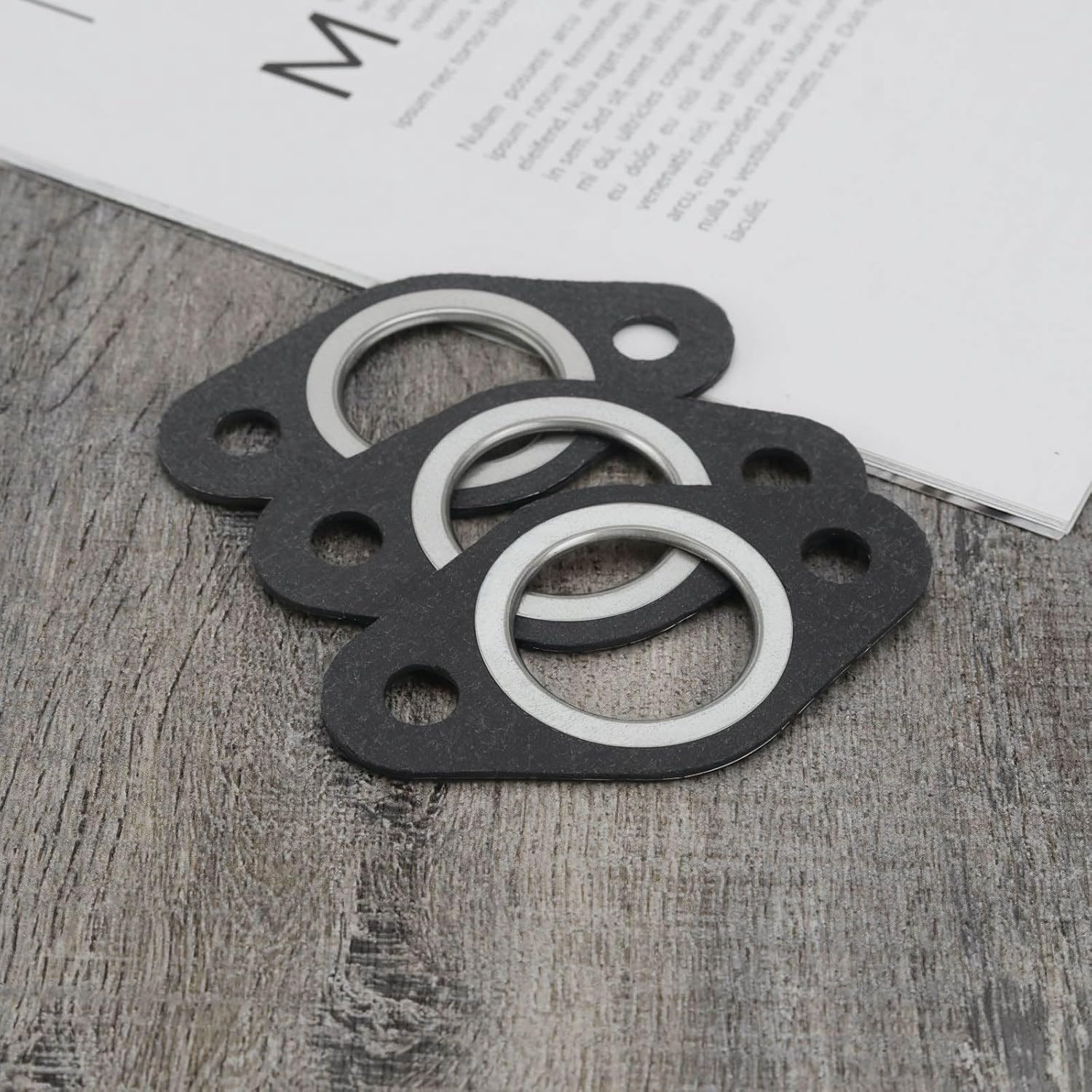 OTOTEC 10Pcs Exhaust Manifold Gasket 25Mm ID Muffler Noise Reduction Seal Gasket Compatible with 50Cc 2-Stroke Scooters Motorcycles Compatible with MBK Booster