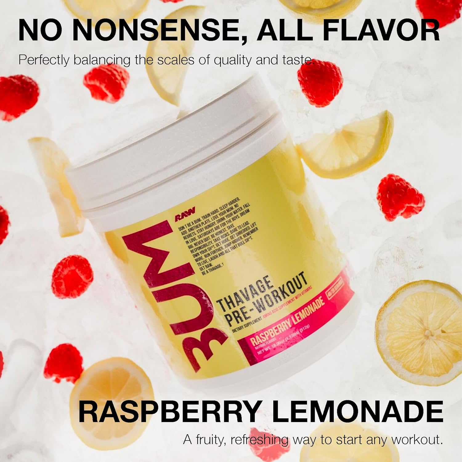 Raw Nutrition Cbum Raspberry Lemonade Thavage Pre-Workout Powder 512 G image number 1