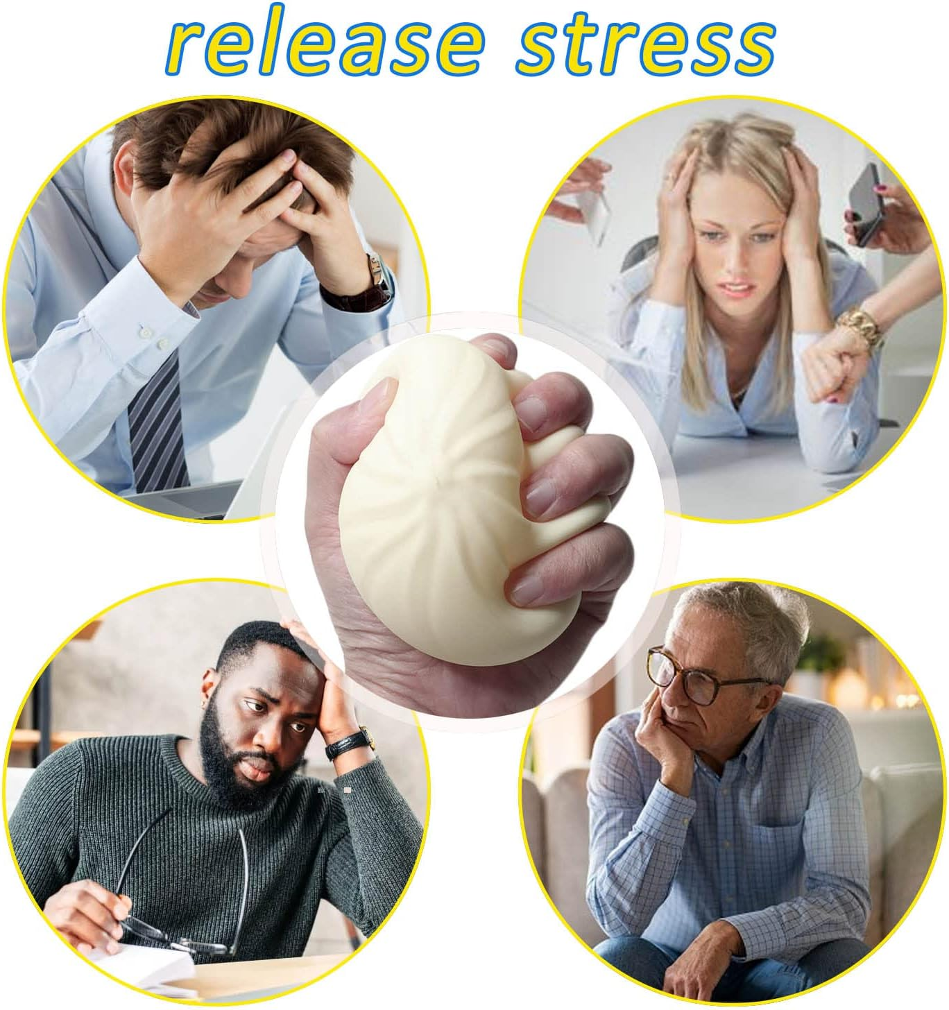 Dumpling Squishy Steamed Stuffed Bun Simulation Decompression Toy, Dumpling Stress Ball with a Mini Steamer, Stress Relief Toys Squeeze Sensory Toy Gift (Purple) image number 4