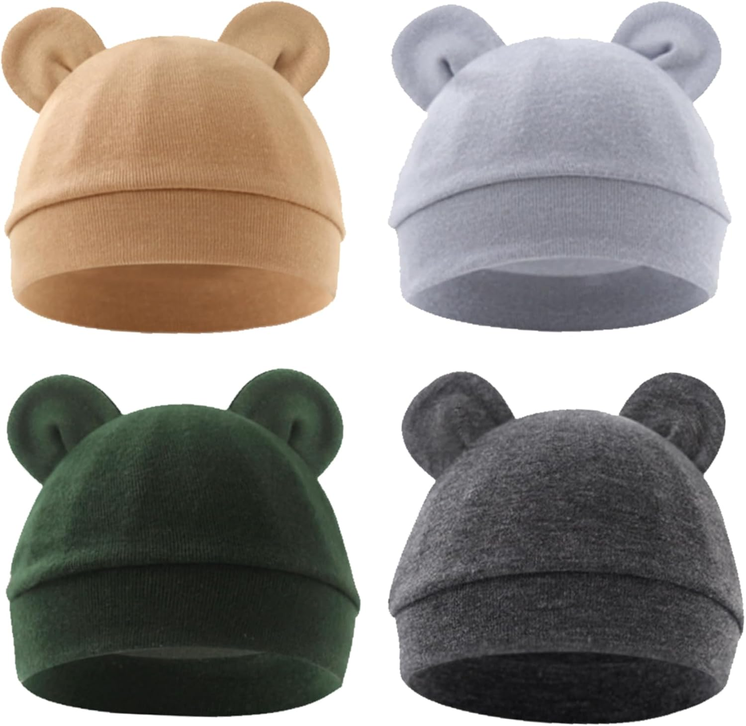 Jastore Newborn Baby Hat Bear Ears Infant Caps Baby Boy Girl Toddler Hats Infant Beanie Caps for 0-3 Months