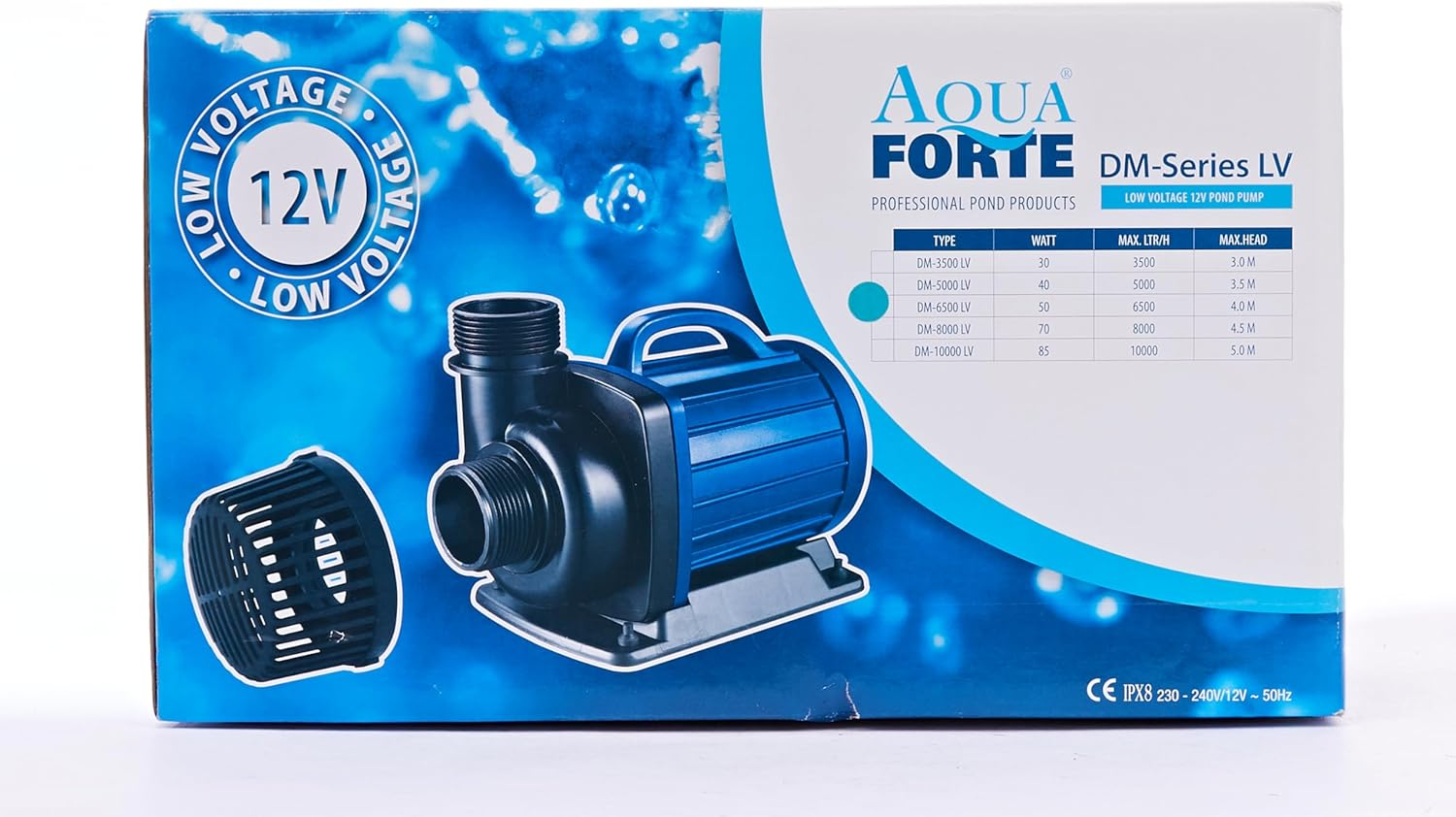 Aquaforte DM 6,500 Low Voltage 12 Volt 50 Watt Pond Pump, Flow Rate 6,500 Litres per Hour, Delivery Head 4 Metres, Automatic Dry Run Protection, Cable Length 10 Metres image number 3