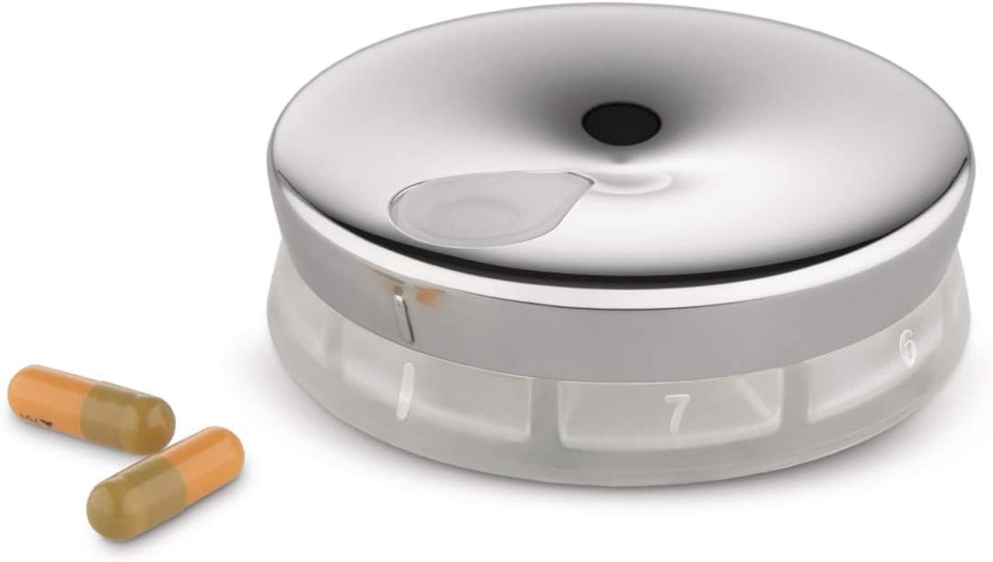 Alessi Yoyo Pill Box, Stainless Steel, by Michel Bouquillon image number 1