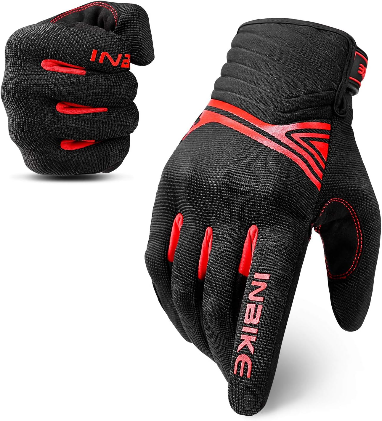 INBIKE Breathable Mesh Motorcycle Gloves Touchscreen with TPR Palm Pad Hard Knuckle