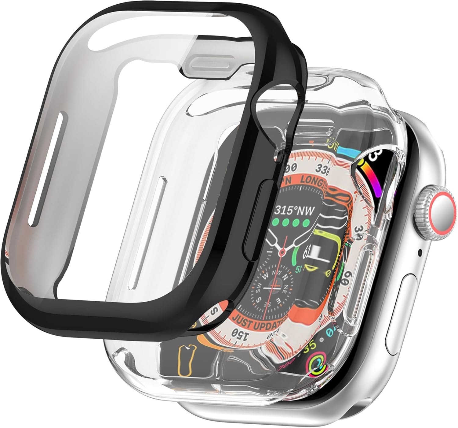 USTIYA Case for Apple Watch Series 11/10 42 Mm 2024 Case Screen Protector TPU Smart Watch Cover (Clear)