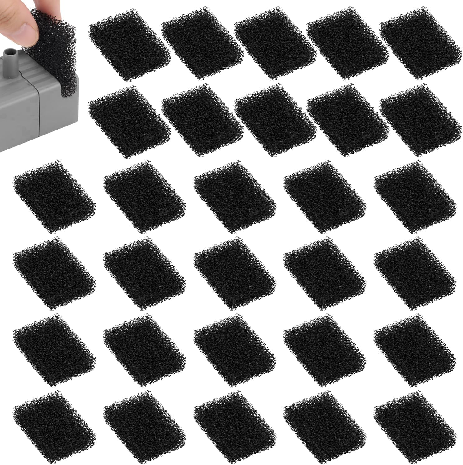 30Pcs Pet Fountain Replacement Filter, Cat Drink Water Filter Replace Foam Filter Pet Fountain Foam Filter Compatible with PETKIT Eversweet 3 Pro image number 2