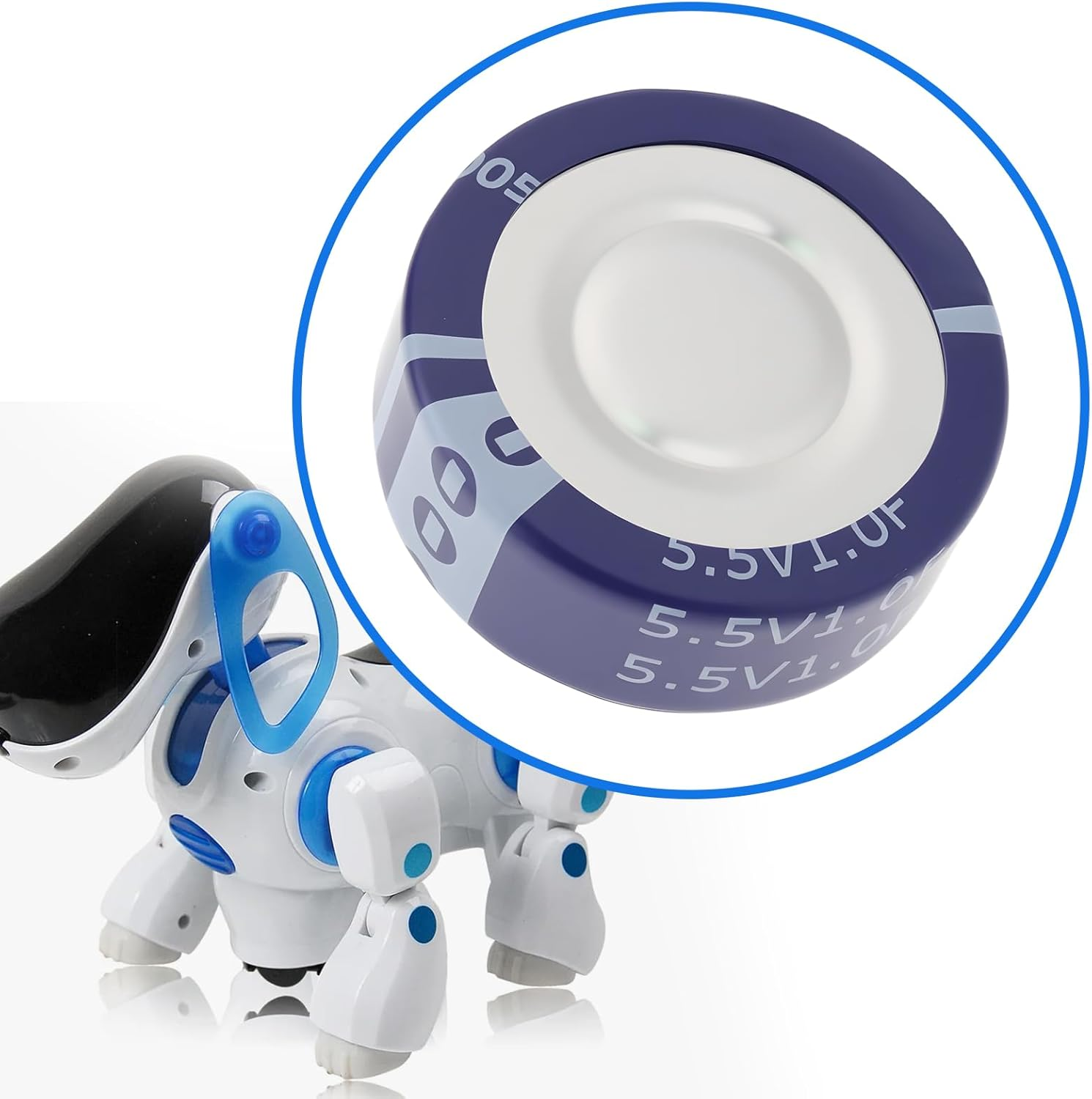 5Pcs 1.0F 5.5V Super Capacitors Suitable for Power Tools Electric Toys Small Current Applications and Other Energy Sources