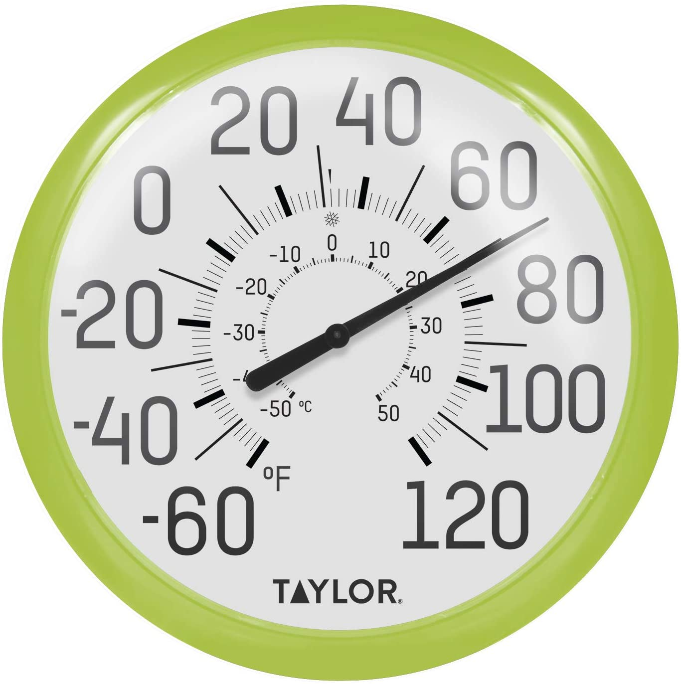 Taylor Precision Products Big and Bold Wall Thermometer, 13.25 Inch, Black