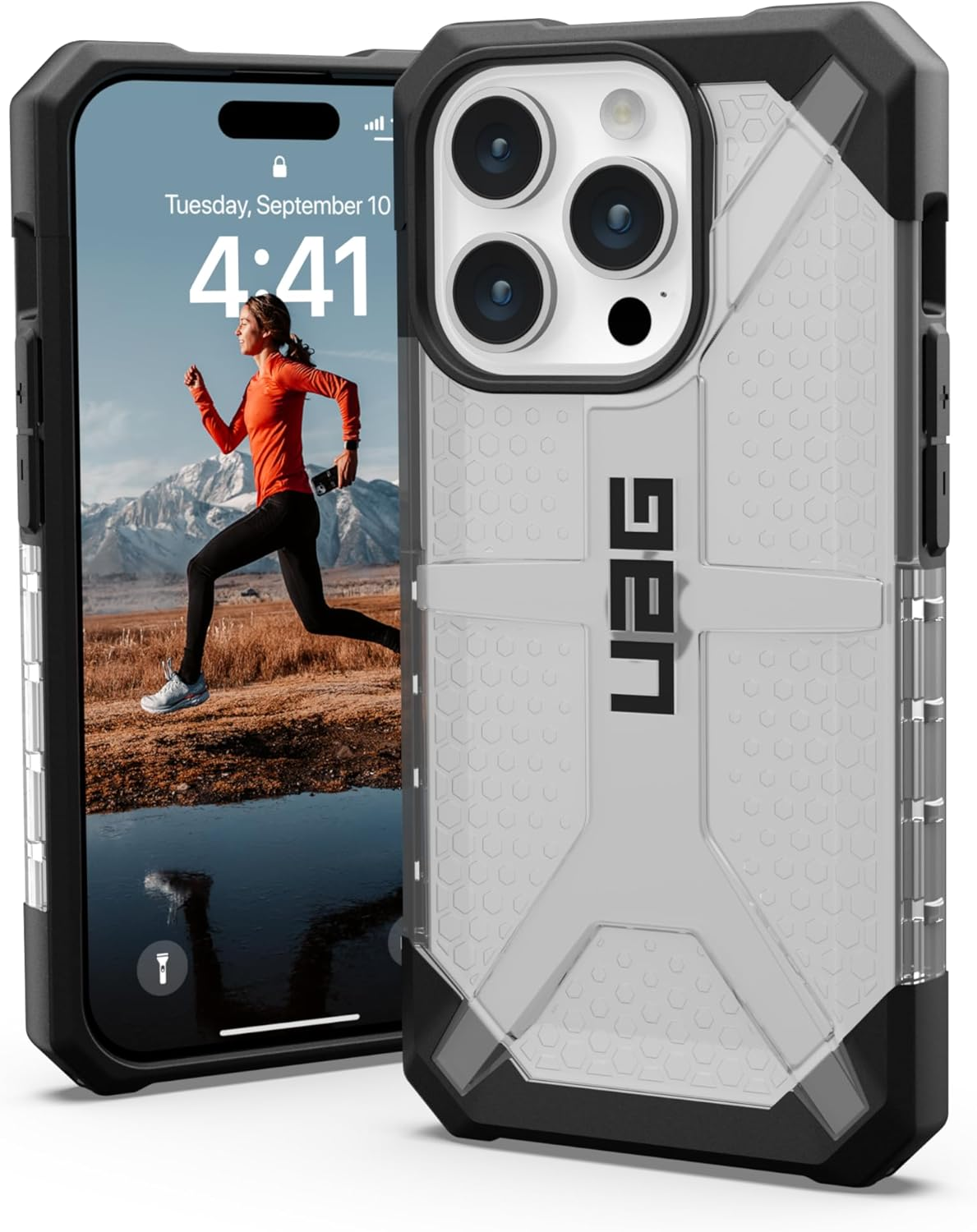 UAG Plyo Apple Iphone 15 Pro (6.1") Case - Ice (114285114343), 16Ft. Drop Protection (4.8M), Armored Shell,Air -Soft Corners, Rugged