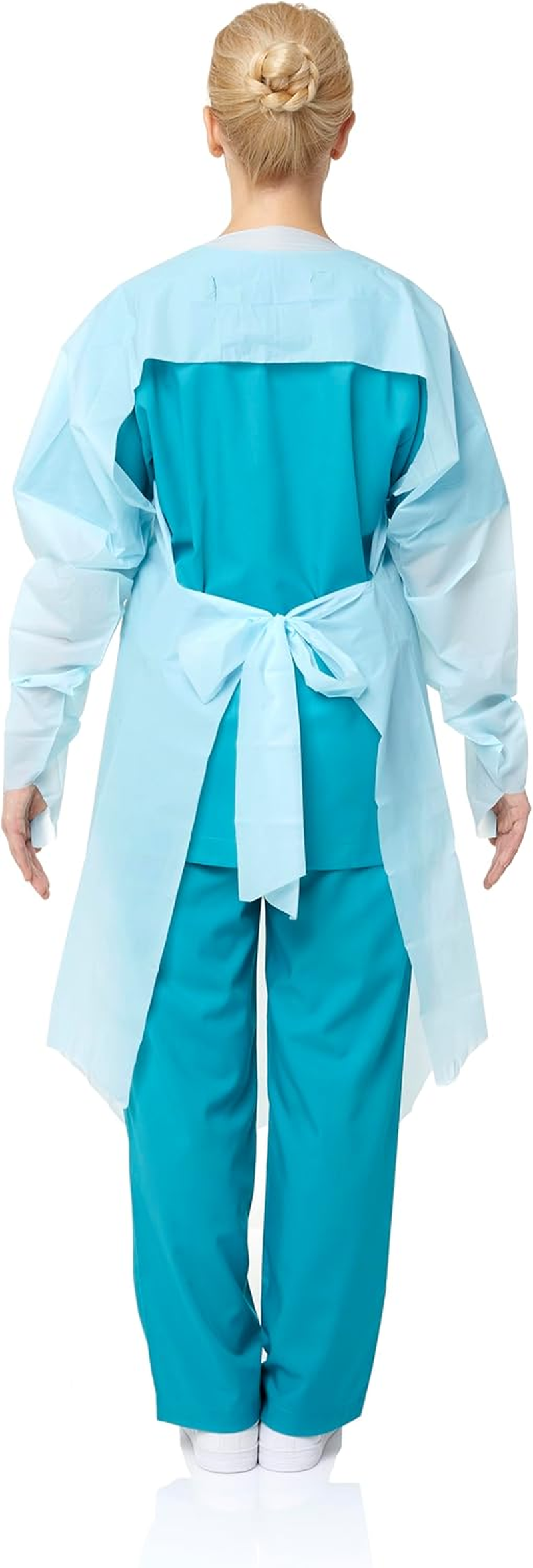 Primeon Impervious Medical Gown with Thumb Loops, Regular, Pack of 15 image number 3