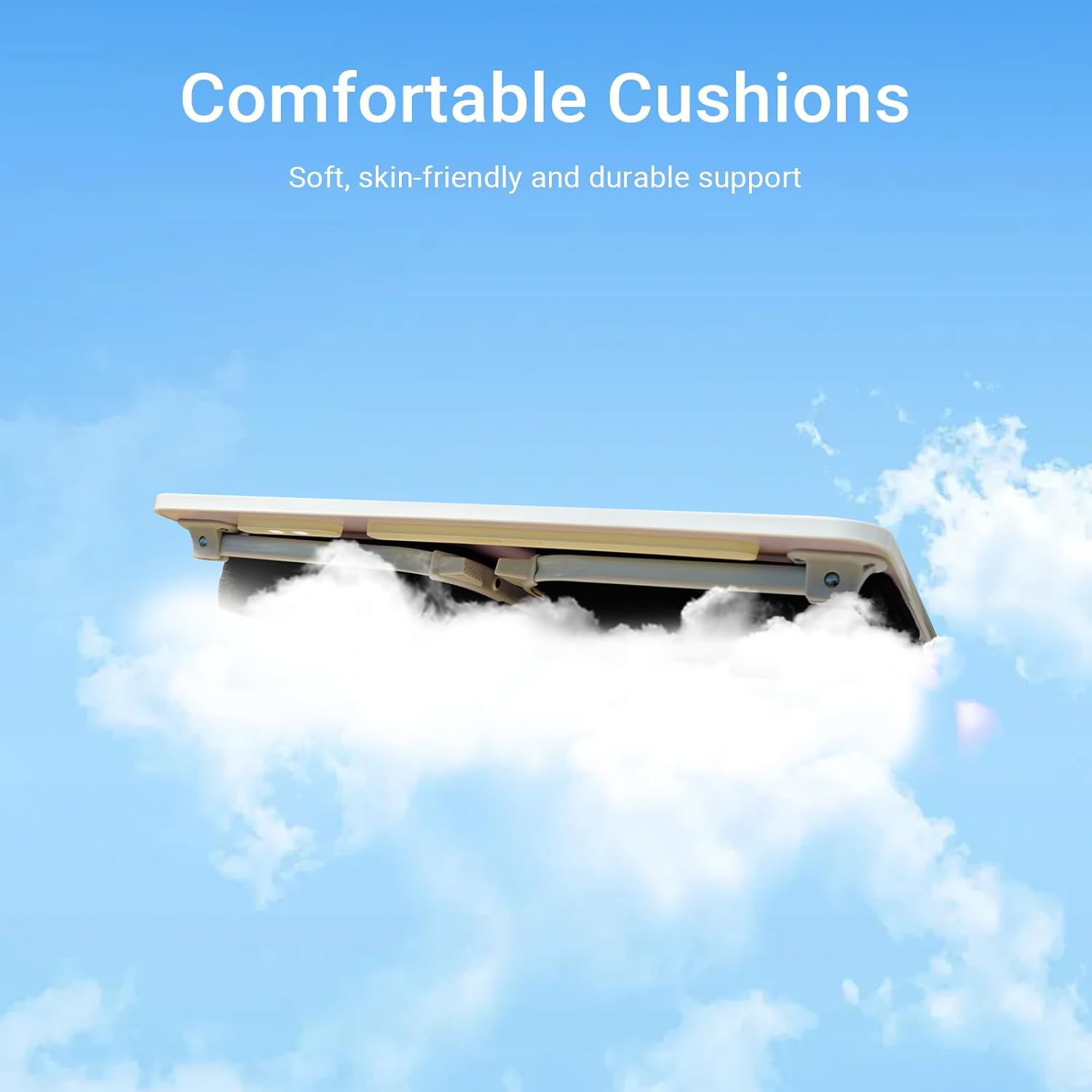 Ixtra 2-In-1 Bed Table & Lap Desk with Soft Cushions, 17Inch Laptop Desk for Bed, Foldable with Wrist Rest, Computer Tray Table with Usb-Tablet & Phone Holder, Ideal for Bed Desk, Sofa & Chair-60*40Cm