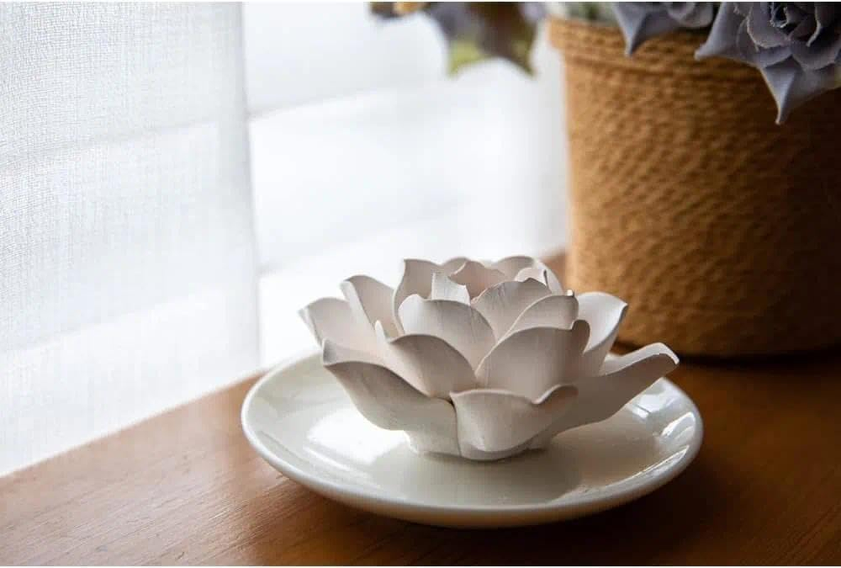 Essential Oil Diffuser, Ceramic Flower Aroma Diffuser for Small Spaces, Waterless and Non-Electric, Gentle Fragrance Diffuser, Suitable for Desk, Office, Bathroom, Bedroom - CRFY image number 2