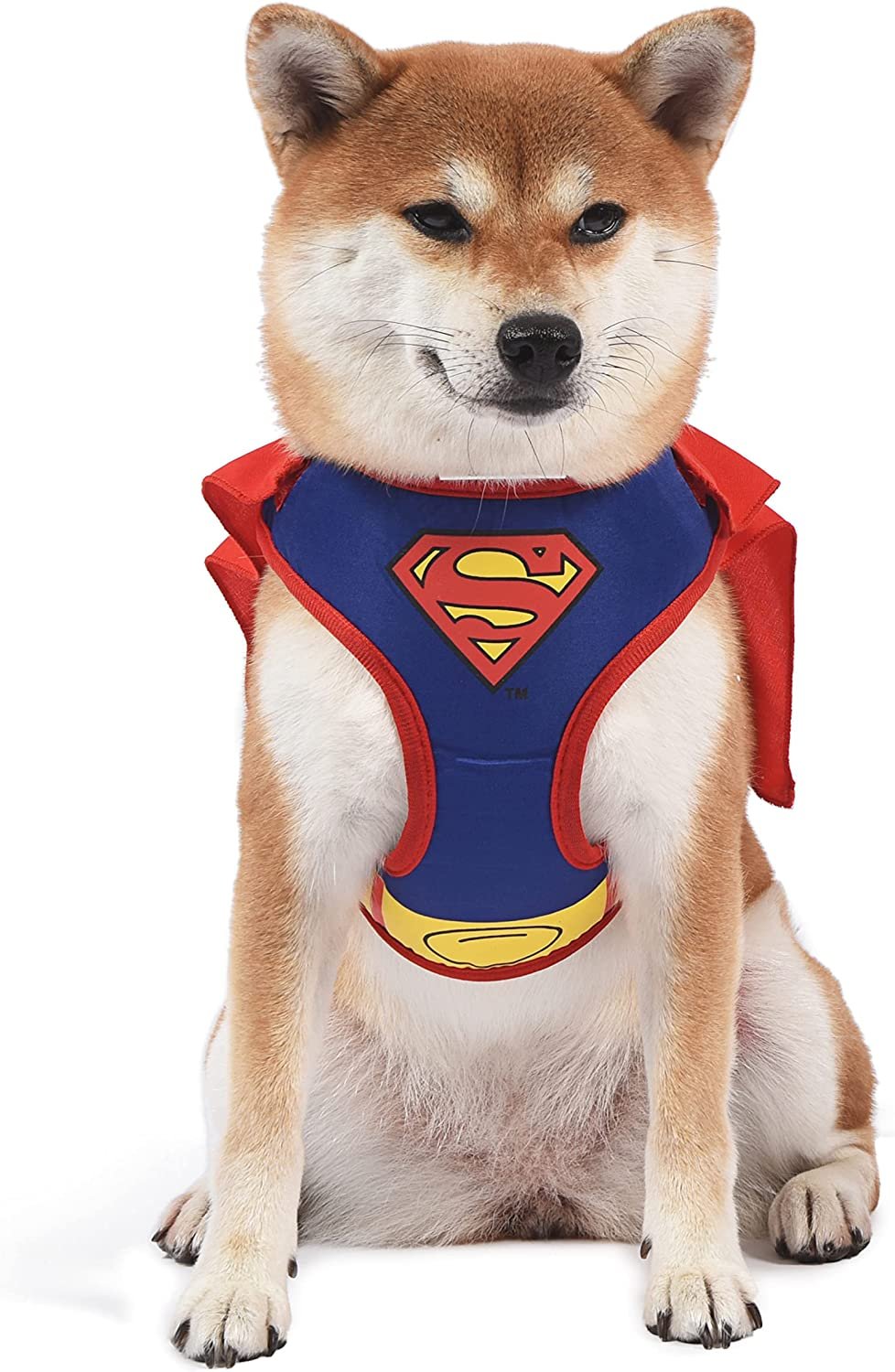 DC Comics for Pets Superman Dog Harness | No Pull Costume with Cape | Superhero Apparel & Accessories for Small Dogs, Size S image number 3