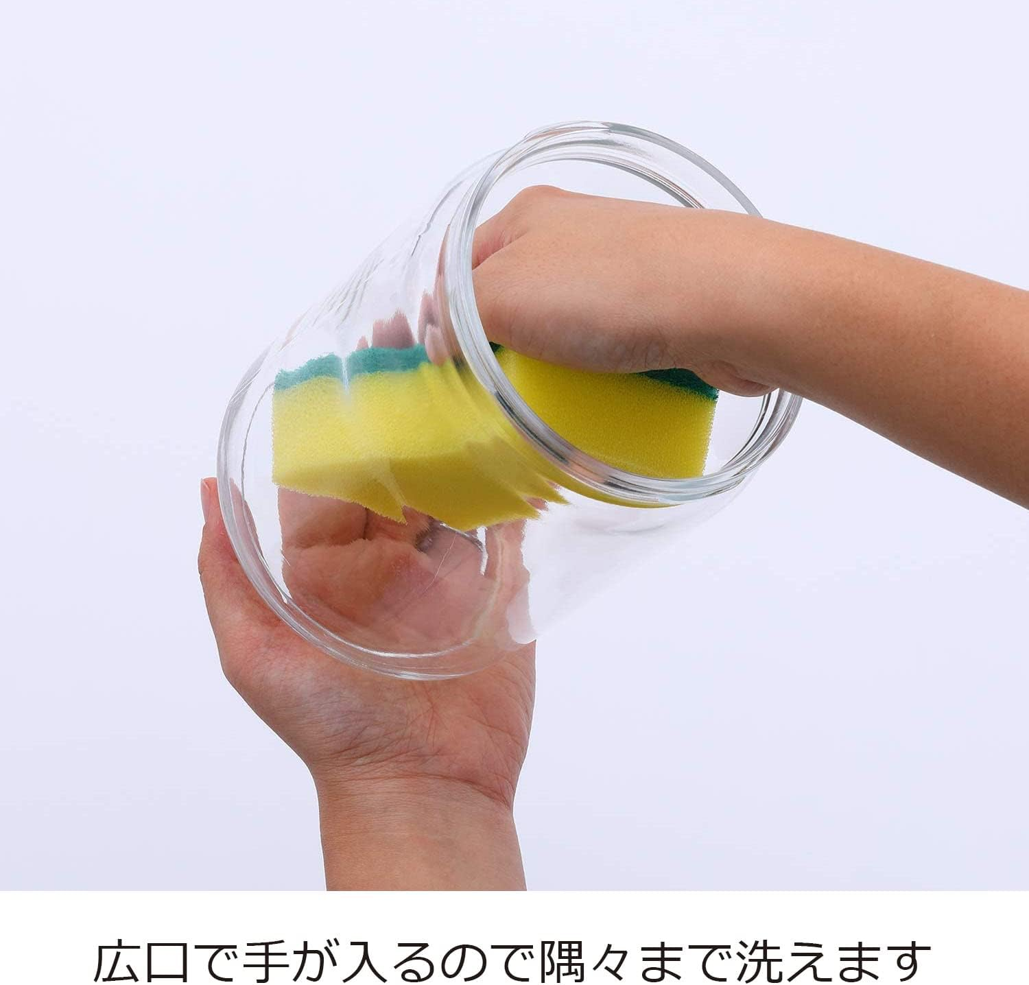 Seisho 221152 Ceramate Storage Container, Glass Canister, 20.3 Fl Oz (600 Ml), Charmy Clear, S1, Made in Japan image number 5