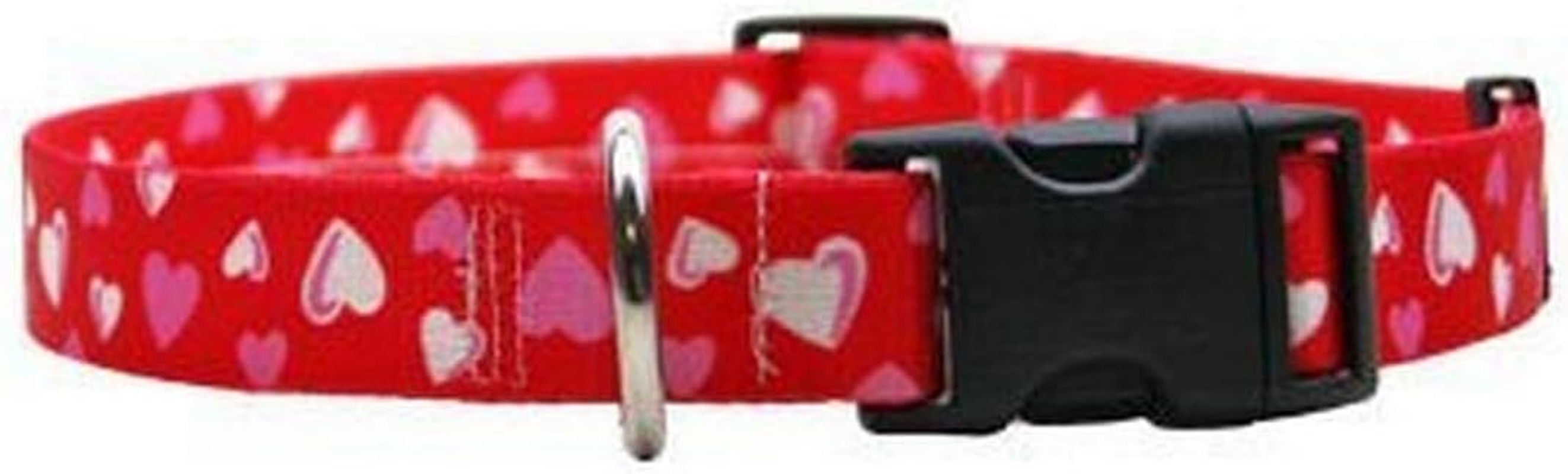 Yellow Dog Design Kisses Red Dog Collar 1" Wide and Fits Neck 18 to 28", Large image number 4