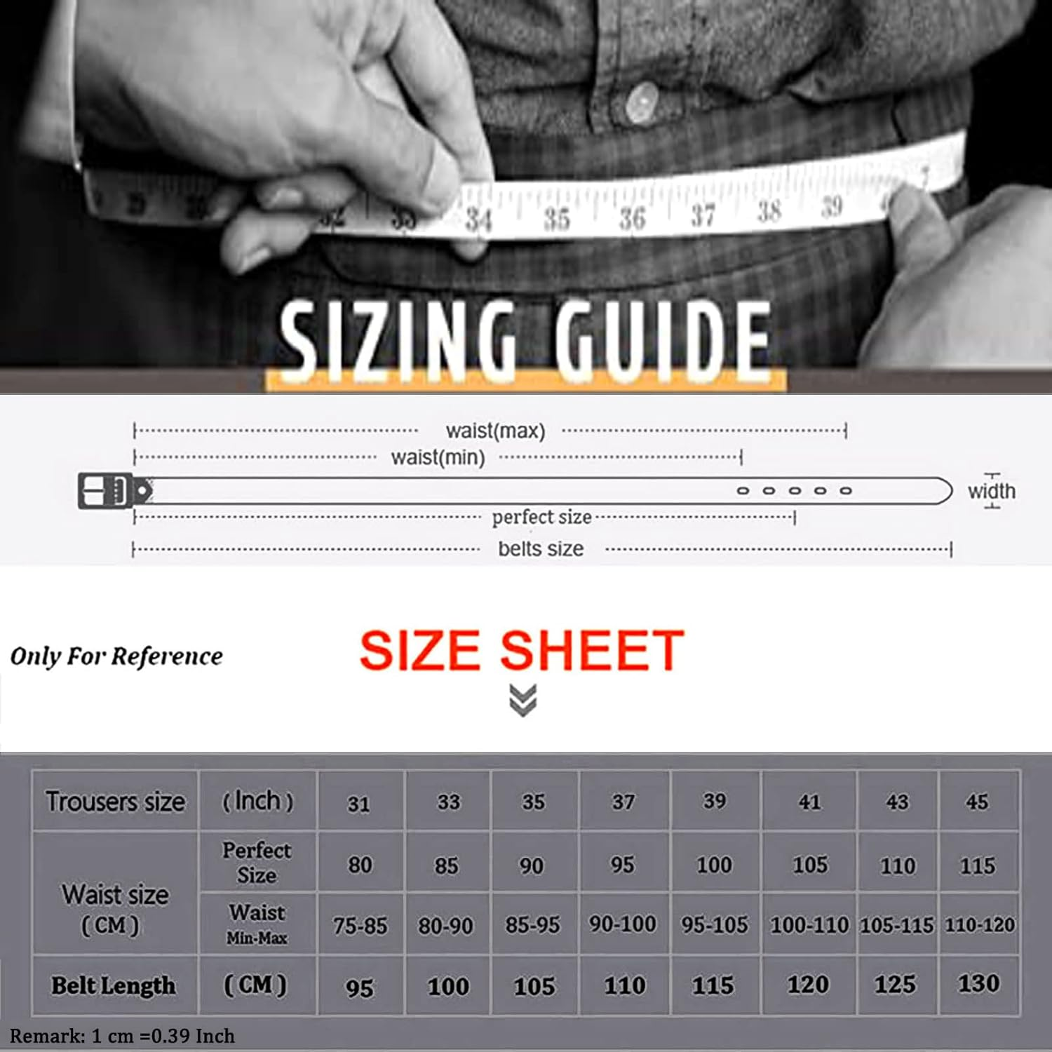 Double Prong Buckle Full Grain Real Cow Leather Belt - Stitched, Work/Casual Grommet Holes, 38Mm for Men Women image number 2