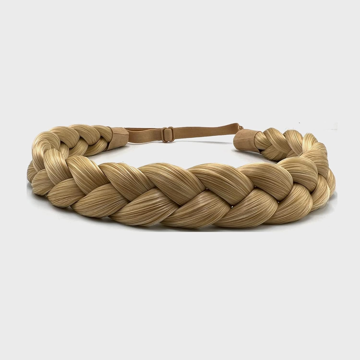 TOECWEGR Braided Headband 3 Strands Synthetic Hair Braided Headband Classic Chunky Elastic Hairpiece Women'S Beauty Accessories (Dark Brown-6A27)