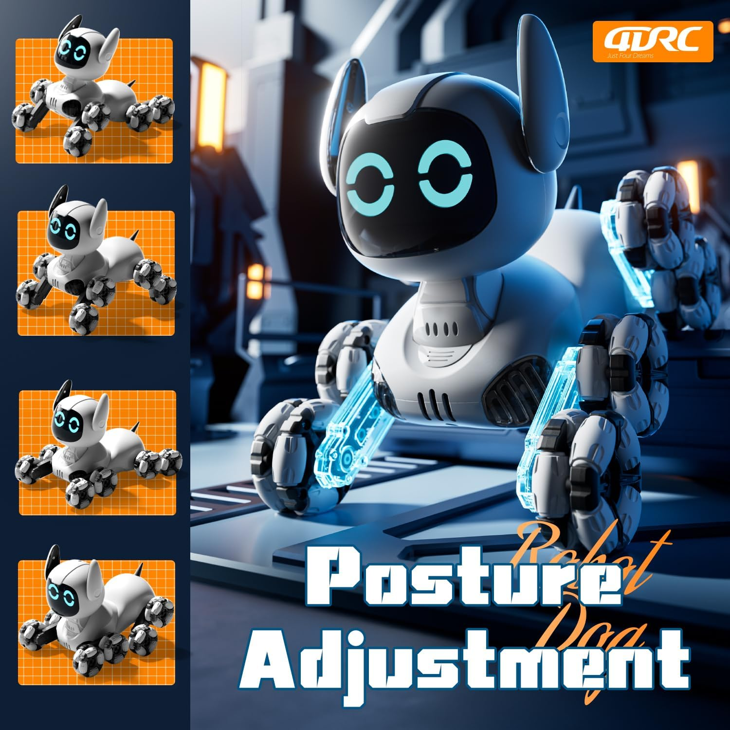 Robot Dog, Stunt RC Car, Transformable, Touch Sensing, Watch Remote Control, Dual Control Robot Toy, Mecanum Wheels, Children'S Birthday Gift (Black) image number 1