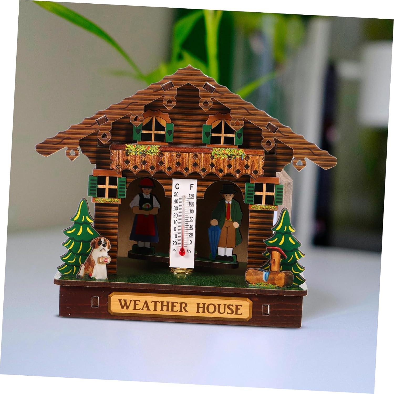 DECHOUS High Precision Wall Mount Thermometer Hygrometer Barometer Weather Station for Indoor Use Accurate Temperature Humidity Monitor with Stylish Design for Home Office Garage image number 6