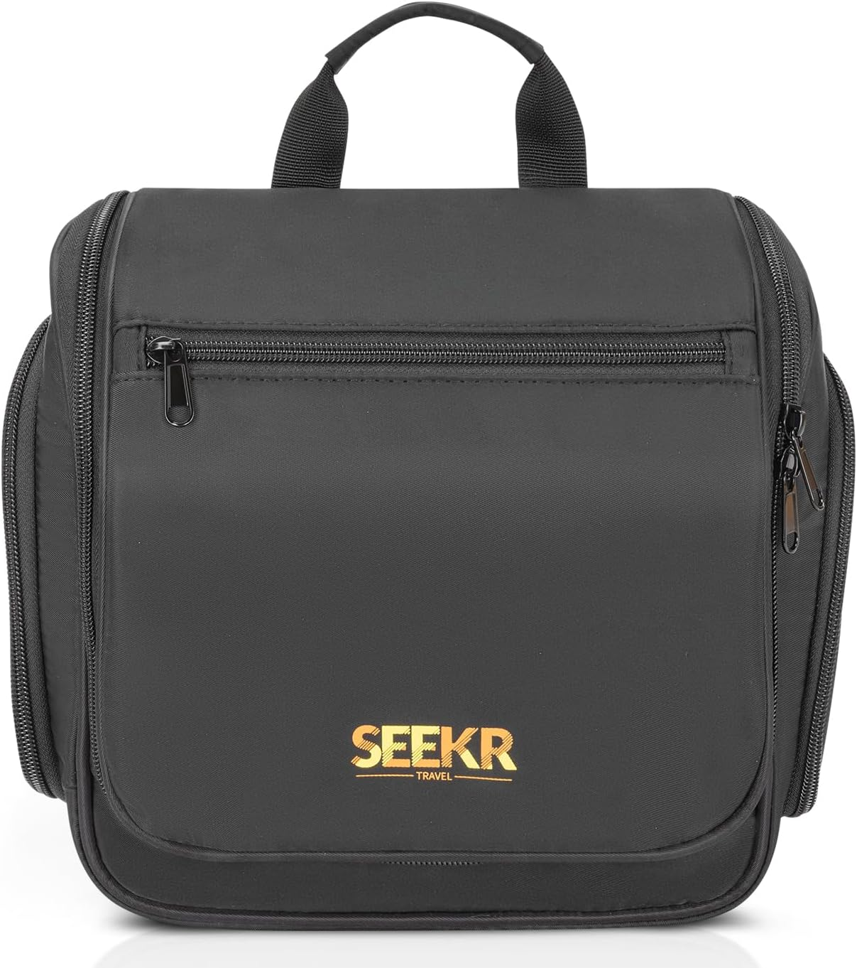SEEKR Hanging Travel Toiletry Bag, Makeup Organiser, Expandable Compartments and Removable Pouches, for Toiletries, Cosmetics and Travel Essentials, Ideal for Luggage, Camping, Beach or Home (BEIGE)