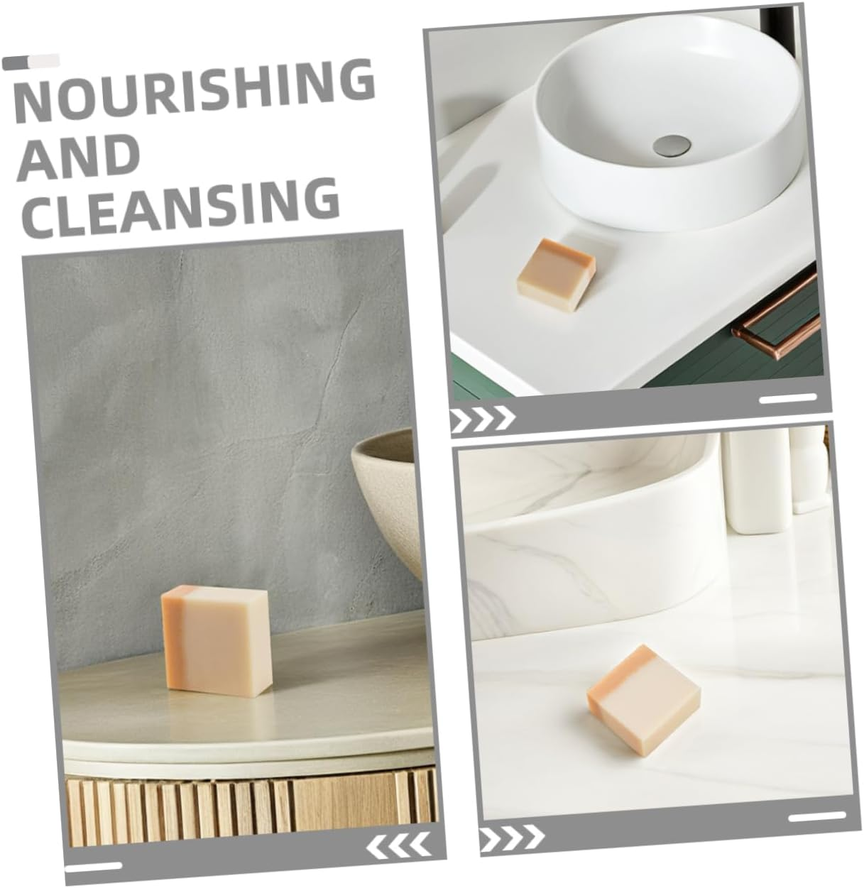 SHERCHPRY 2Pcs Handmade Bar Natural Exfoliating Bath Soap for Daily Facial Cleansing Moisturizing Nourishing Honey for Soft Skin image number 5