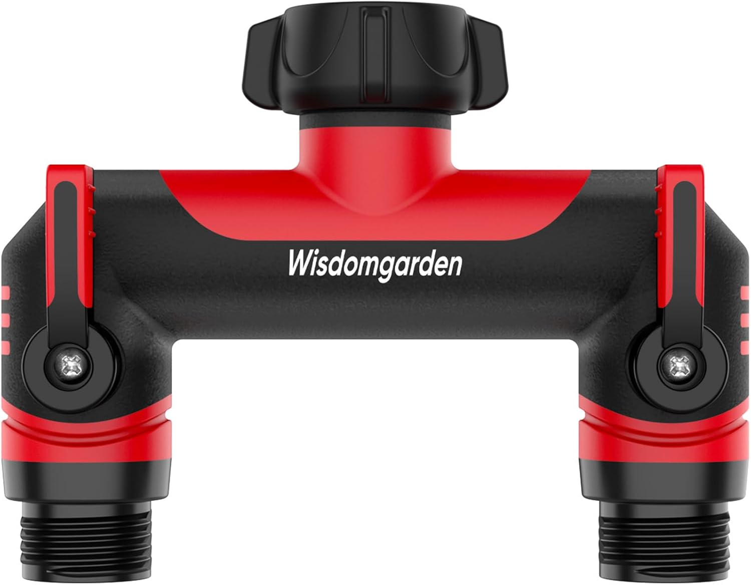 Hose Splitter, 2 Way Faucet Splitter, Connect Two Irrigation Timers Simultaneously-Red image number 2