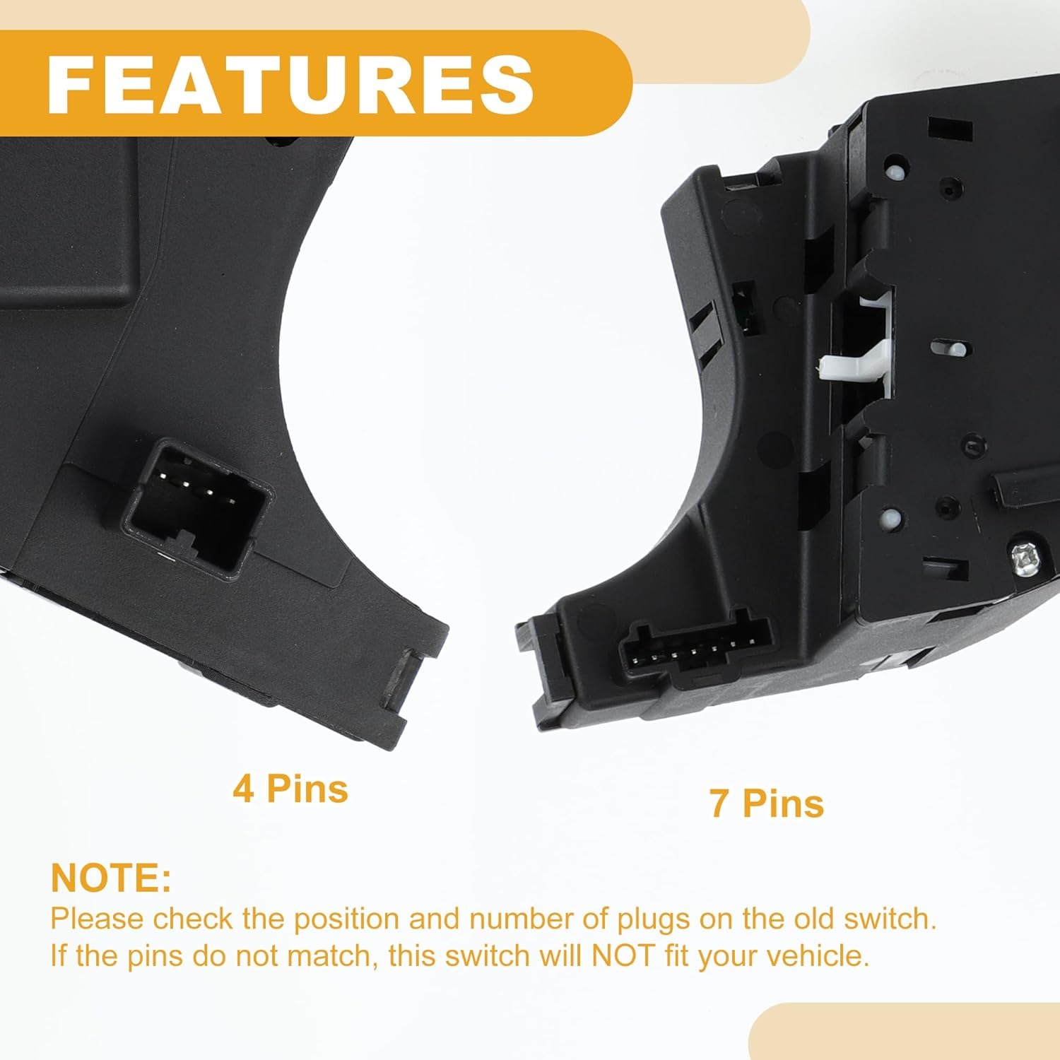 X AUTOHAUX Steering Column Turn Signal Switch Lever No.5183946Ab Multifunction Combination Switch for Dodge Avenger Caliber Journey image number 5