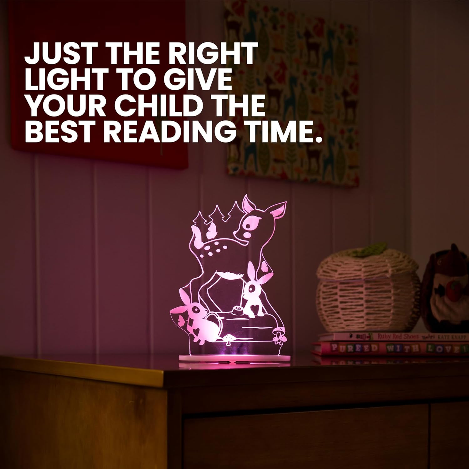 Duski Dream Night Light-Woodlands Plug-In Night Light for Kids | 13 Colour LED Lamp with Timer, Dimmer & Remote | USB Powered | Safe & Soothing Bedside Light for Baby, Toddler & Nursery image number 6