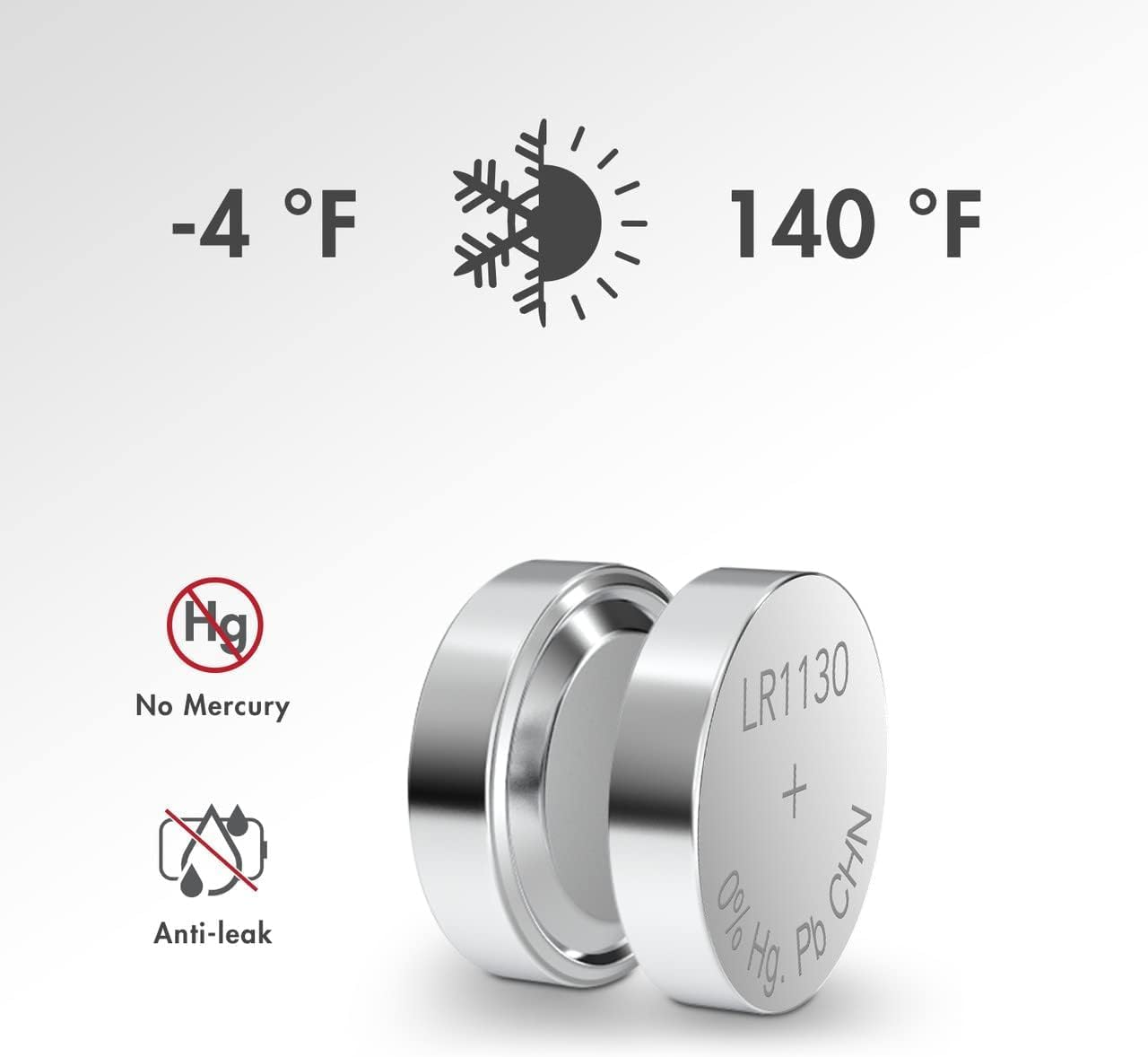 30Pcs LR1130 High Capacity AG10 Batteries 1.5V Alkaline Button Coin Cell Batteries SG10 389 189 Premium Alkaline Battery image number 3