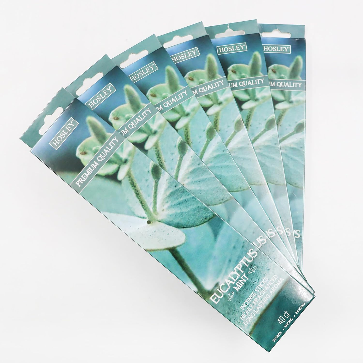 Hosley&reg; 240 Pack of Eucalyptus Mint Fragrance Incense Stick Infused with Essential Oils - Ideal for Wedding, Events, Aromatherapy, Spa, Reiki, Meditation
