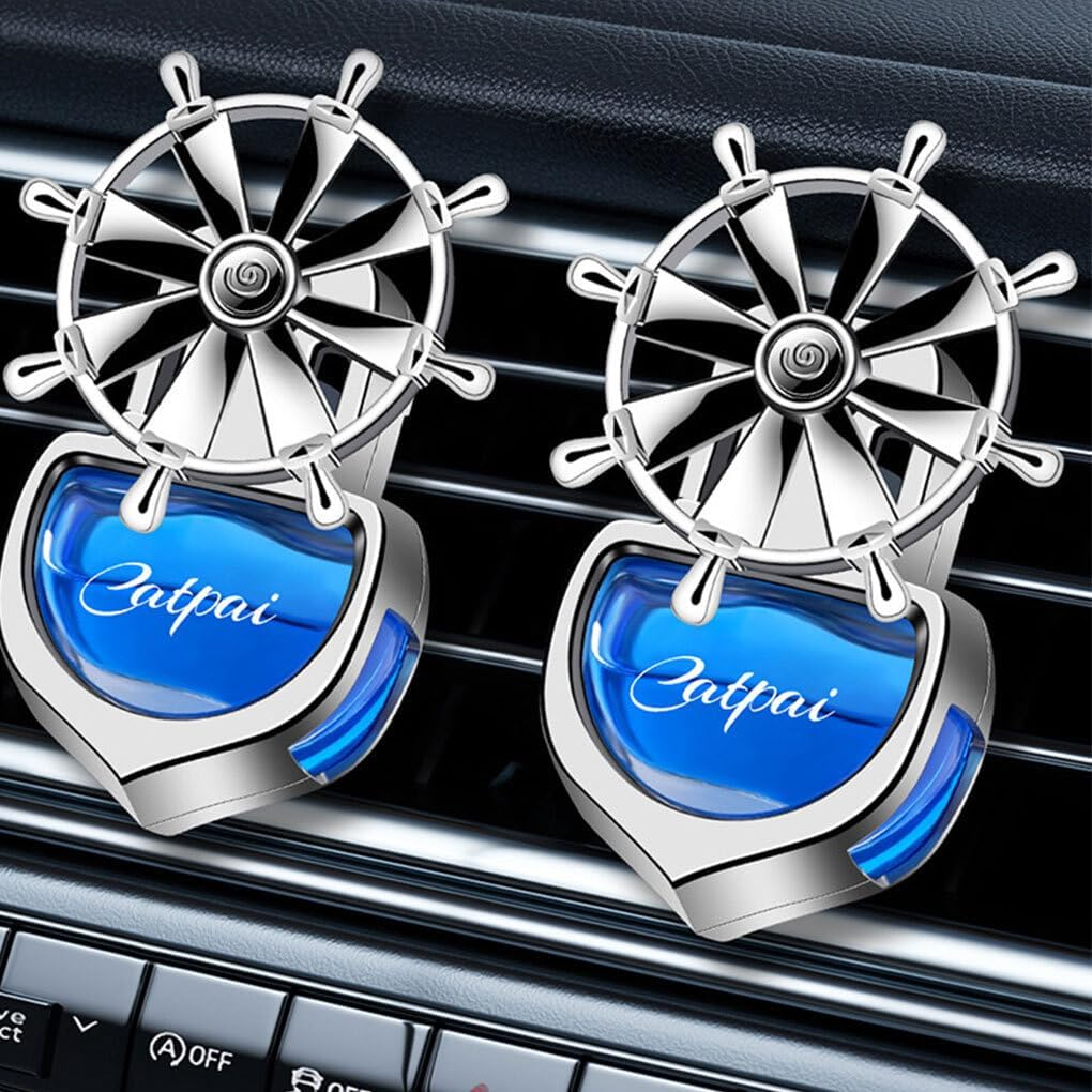 Tranquility Car Air Conditioner Vent Fragrance Clip Light and Noiseless Rotation Car Fragrance Essential Oil Car Perfume, Orange image number 5