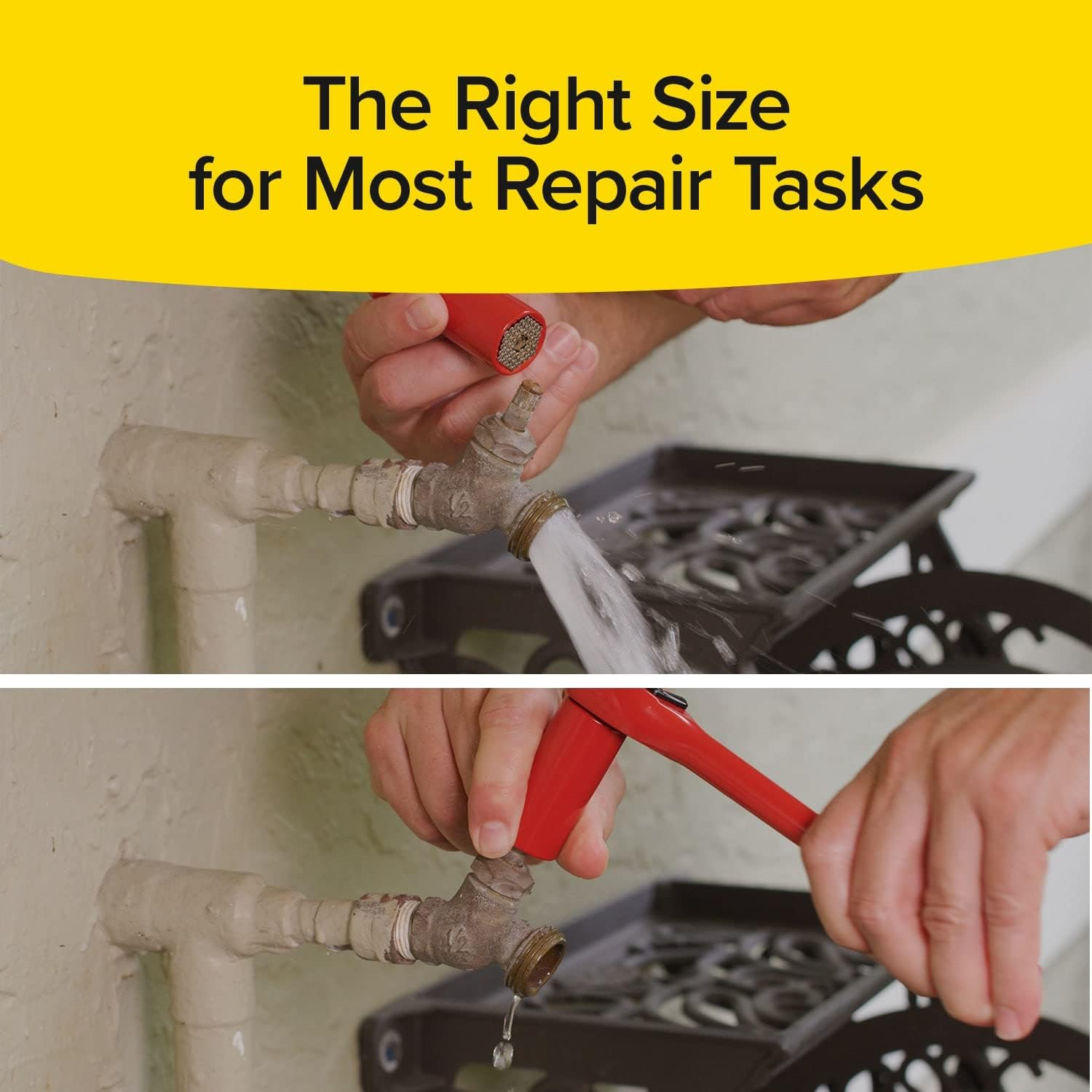 Red Dog Socket W/Bonus Drill Adapter AS-SEEN-ON-TV, Fits Most Nuts, Bolts, Use with Most Socket Wrenches & Power Drills, Steel Rods Retract to Form Almost Any Shape, Standard or Metric, 2 In. image number 6