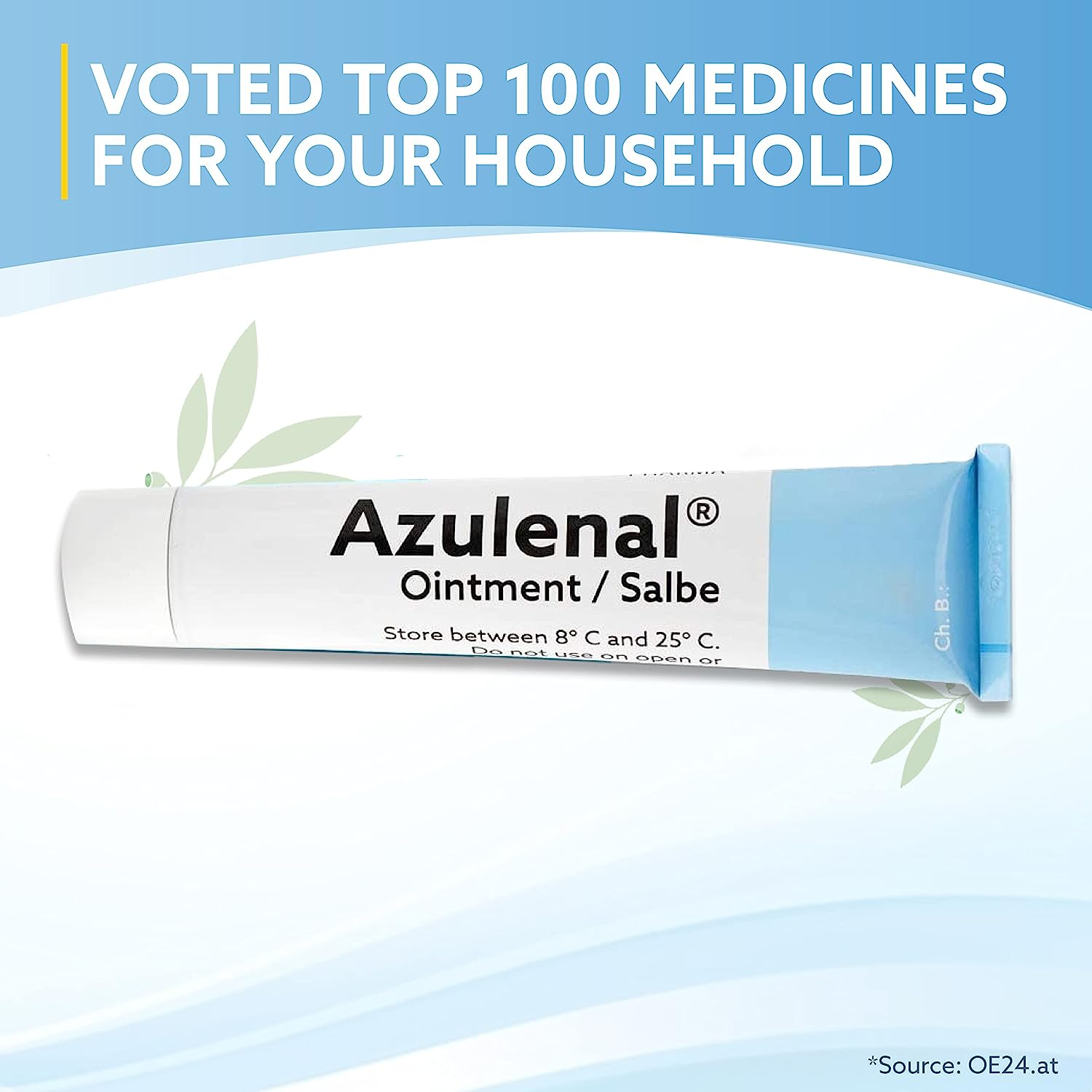 Azulenal Ointment with Guaiazulene for Eczema | Wound Ointment for Diaper Rashes Itches Cuts Burns & Sore Nipples | Suitable for Use for Babies and Nursing Mothers | Nappy Rash Cream | Made in Europe-50G image number 3