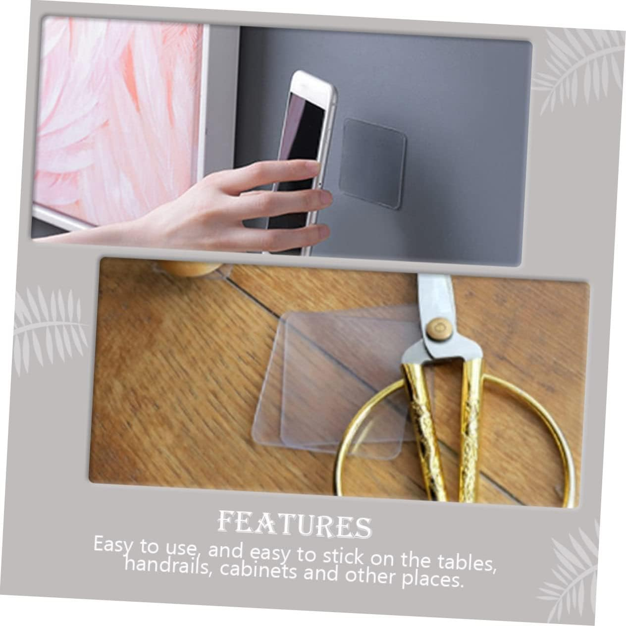 Operitacx 20Pcs Double Sided Transparent Adhesive Tape No-Trace Stickers for Home Office Car Easy to Use Mounting Tape for Photos Posters and Crafts image number 5