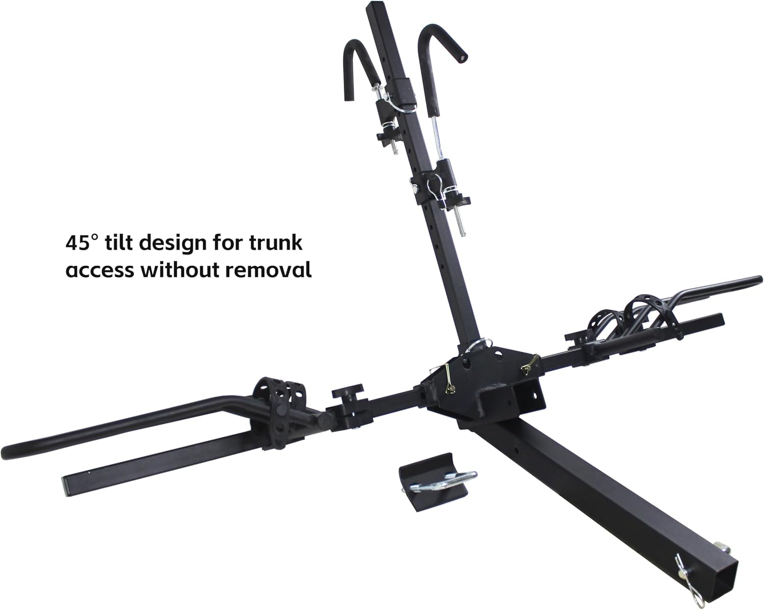 Maxxhaul 50027 Hitch Mount Bike Rack Platform - Style 2-Bike Rack for Cars Trucks Suvs Minivans with Hitch Tightener, Great for E-Bikes with Standard Width Tires image number 3