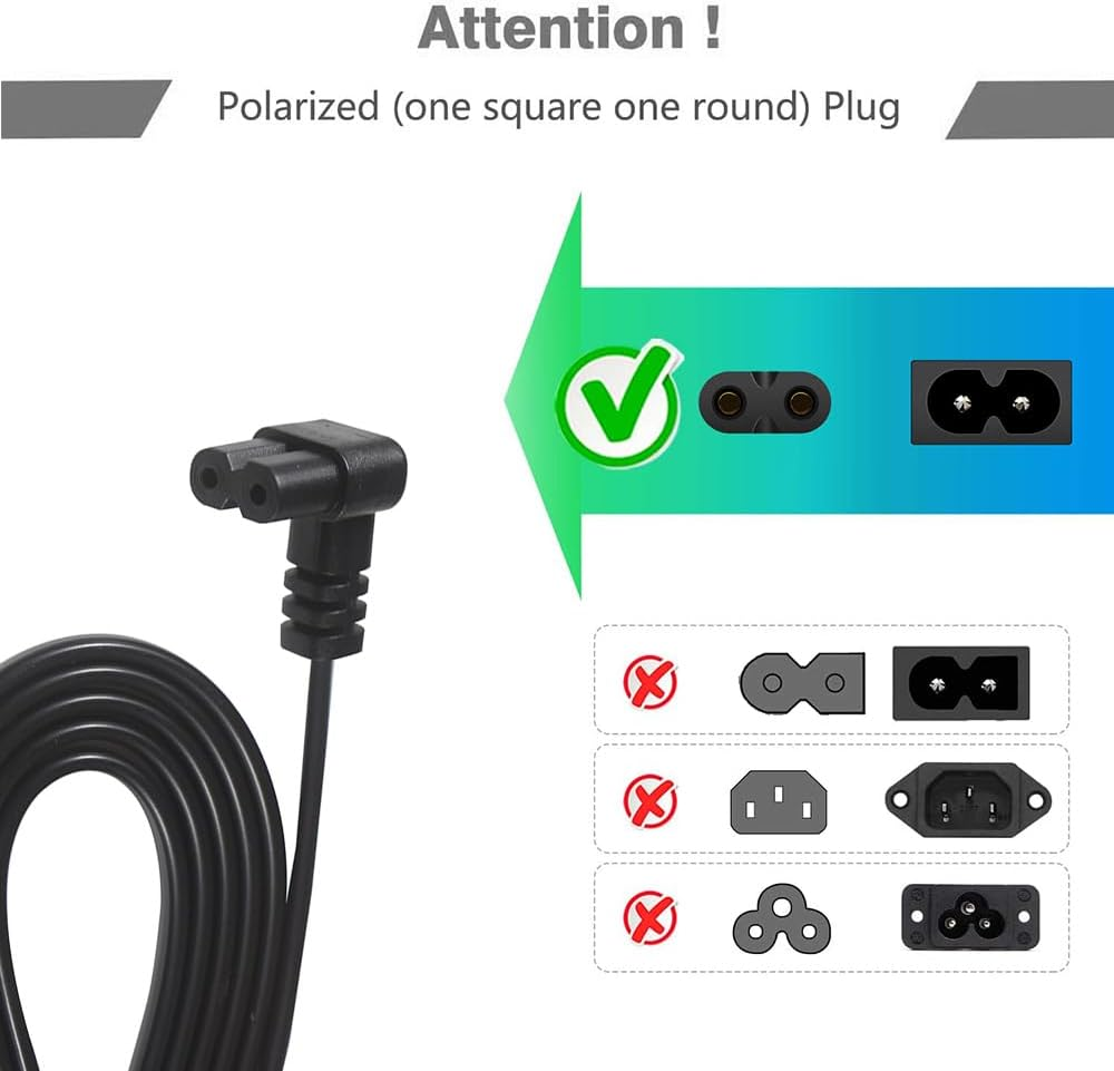 Aus 2Pin Mains Plug L Shape Figure 8 Angled C7 Power Cord 3M Australia Iec-C7 Power Cable 2X0.75Mm2 2 Cores for TV Xbox PS4