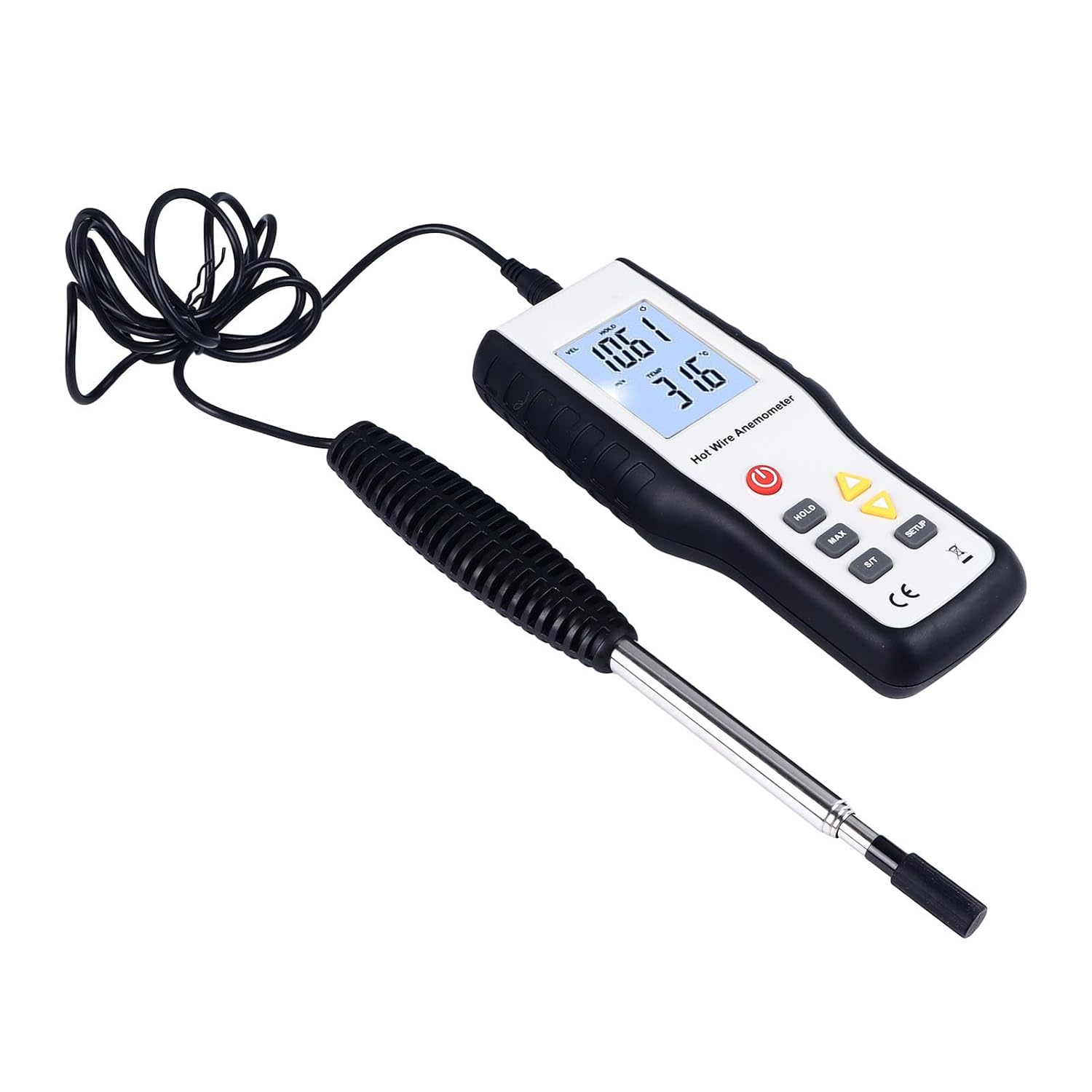Domary LCD Display High Sensitivity Handheld Wind Speed Meter Air Volume Measure for Environmental Applications