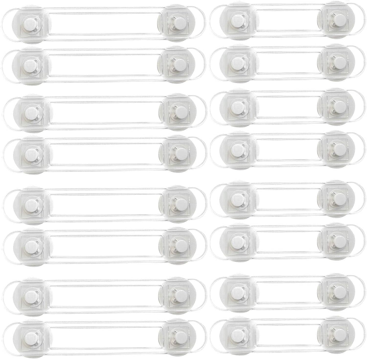 16 Pack Baby Drawer Locks, Baby Locks for Cabinets and Drawers, Baby Safety Drawers Childproof Drawer Latches, No Drilling, 3M Adhesive Pads, Kids Safety Cabinet Locks Straps - Baby Drawer Door Lock image number 3