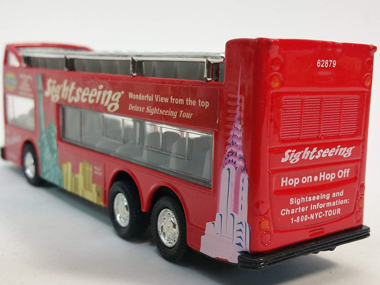 Kins-Mart New York City NYC Double Decker Sightseeing Broadway City Tour 6 Inch Diecast Tour Bus
