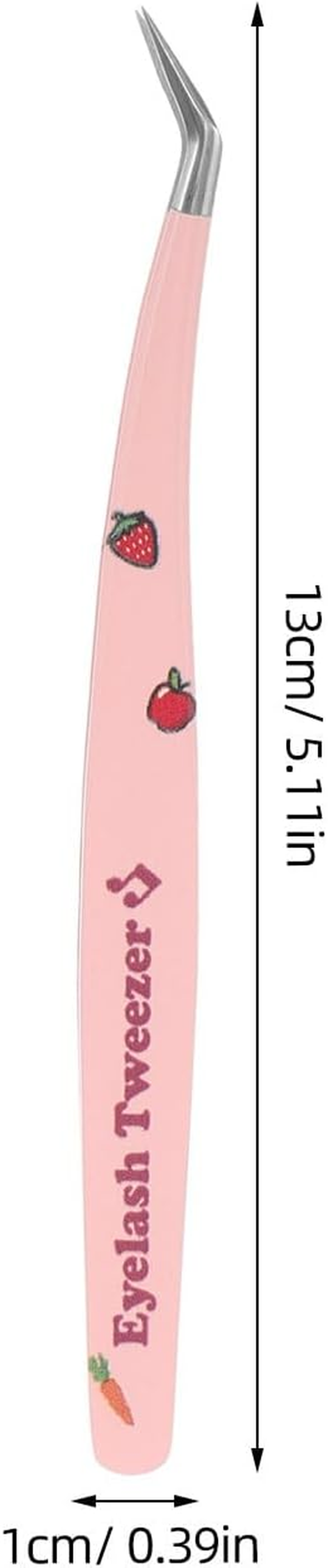 Minkissy Stylish Lash Extension Supplies High Precision Stainless Steel Tweezers Set of 3 Fiber Tips for Easy Applicati image number 4