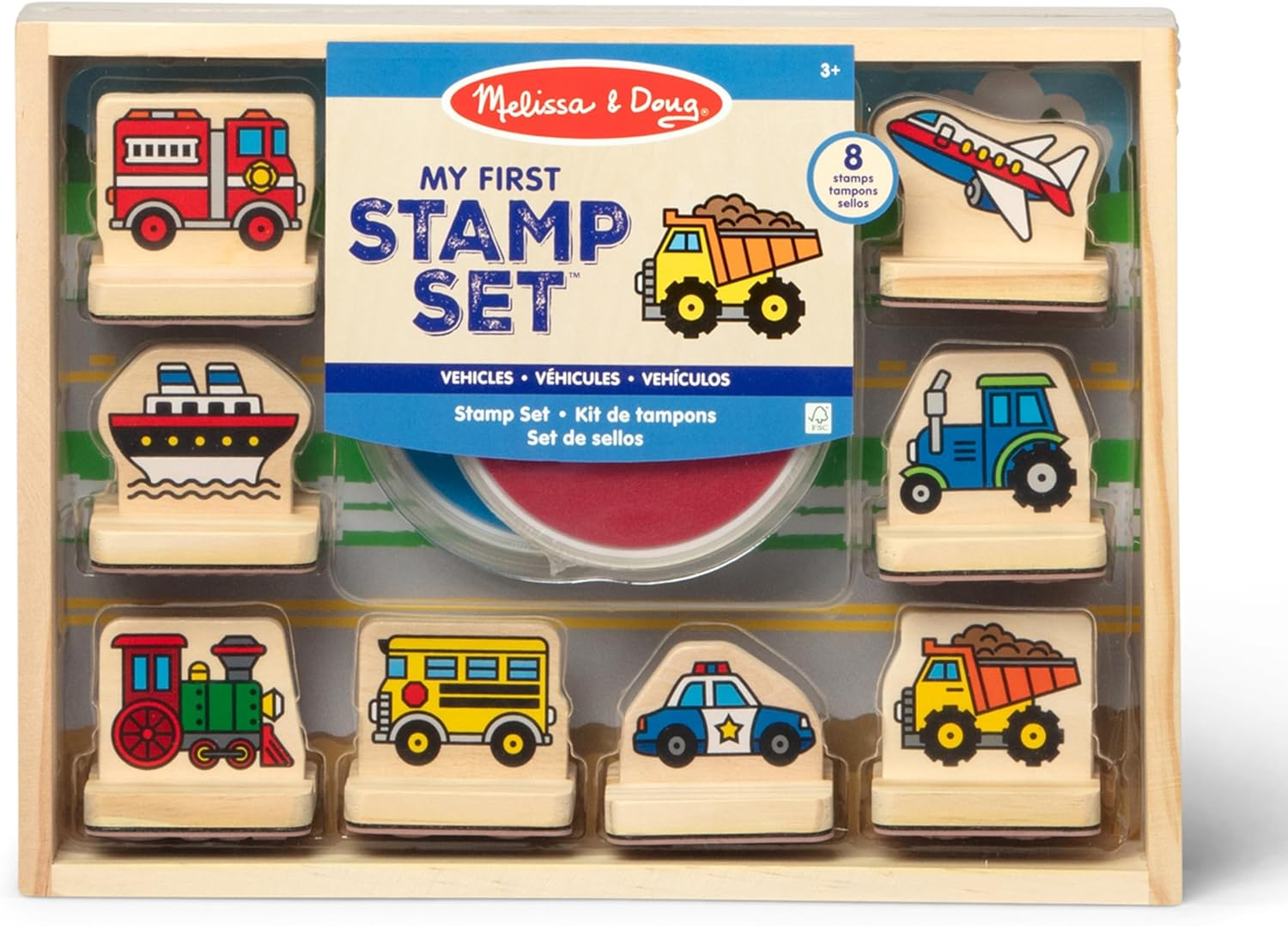 M&D - My First Wooden Stamp Set - Vehicles image number 5
