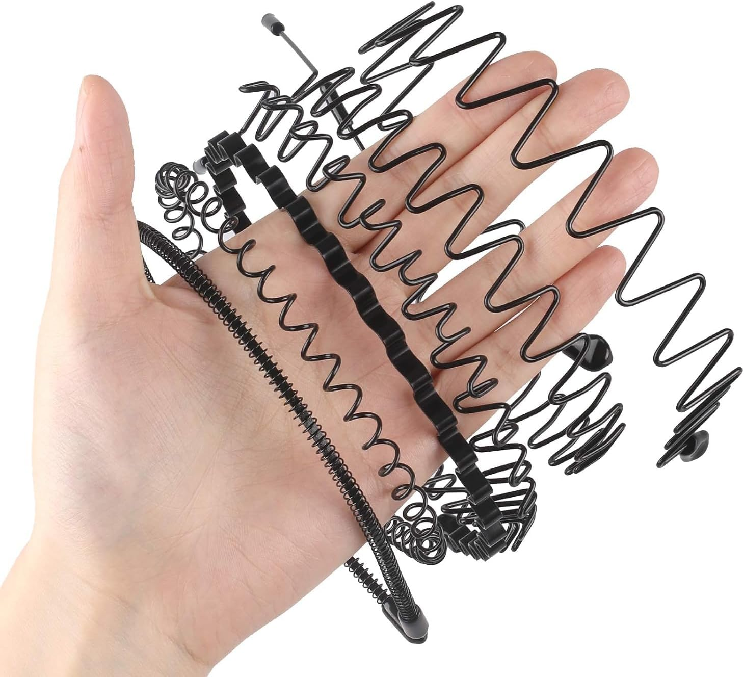 Wzenclave 6Pcs Hair Band, Male Invisible Compression Headband, Wavy Headband, Plain Circle, Korean Facial Wash, Sports Headband, Popular Hairband, Female Hairpin, Metal Men Headbands Women Hair Bands image number 5