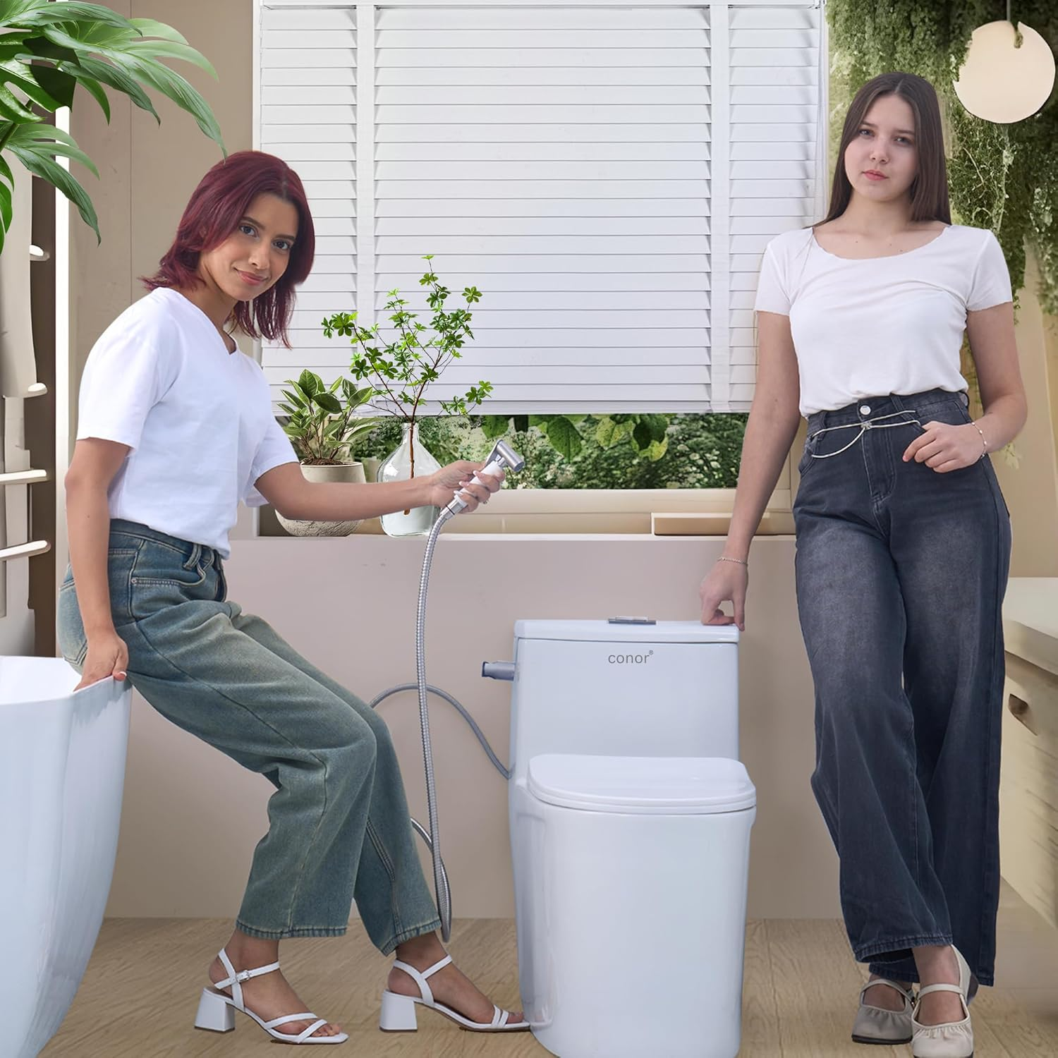 Conor Earth 1.0 Handheld Bidet Sprayer with Installation Kit - Brushed Nickel - Brushed Gold image number 7