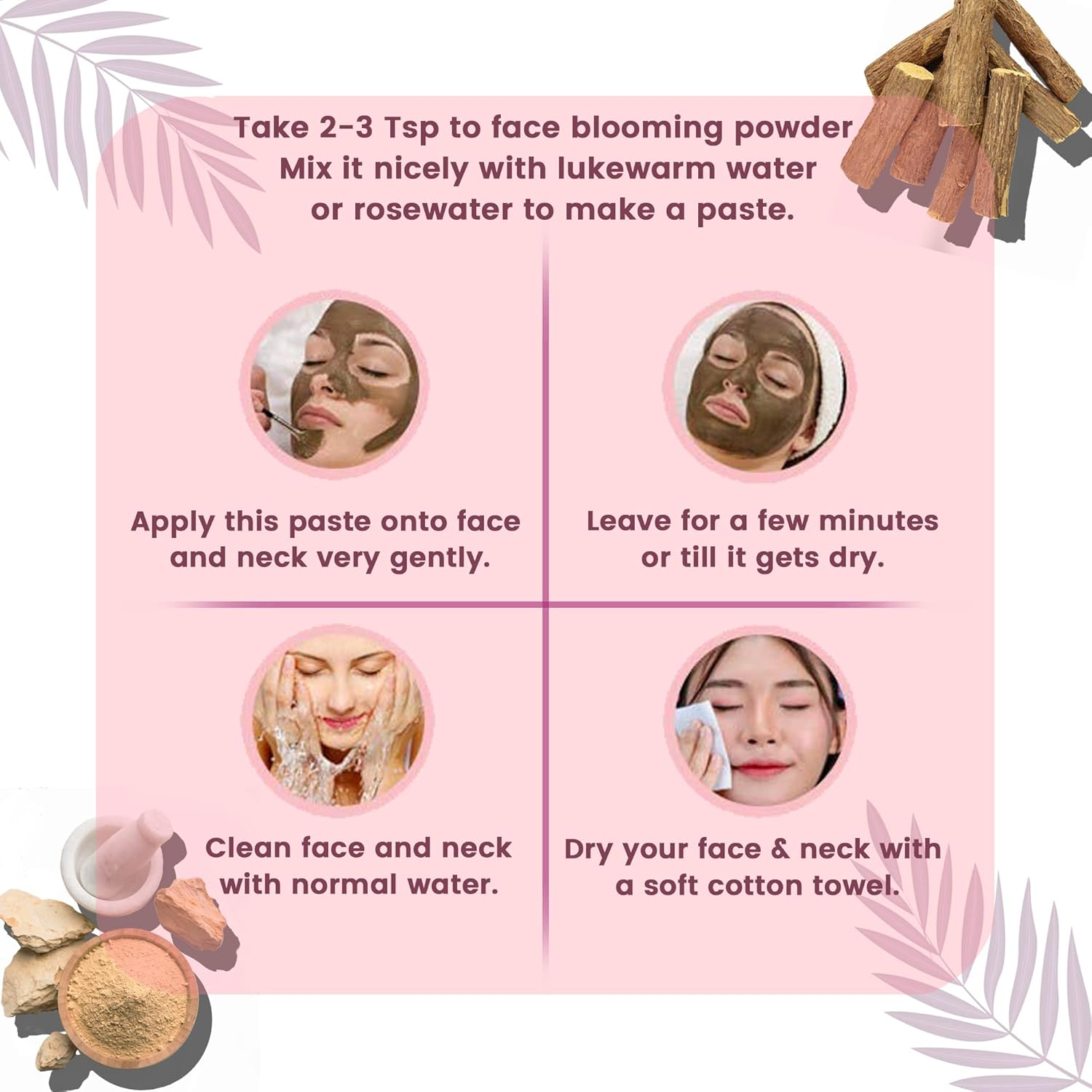 Havintha Natural Blooming Face Pack with Kalonji Seed, Masoor Dal, Mulethi and Multani Mitti Powder, 227 Gm image number 1