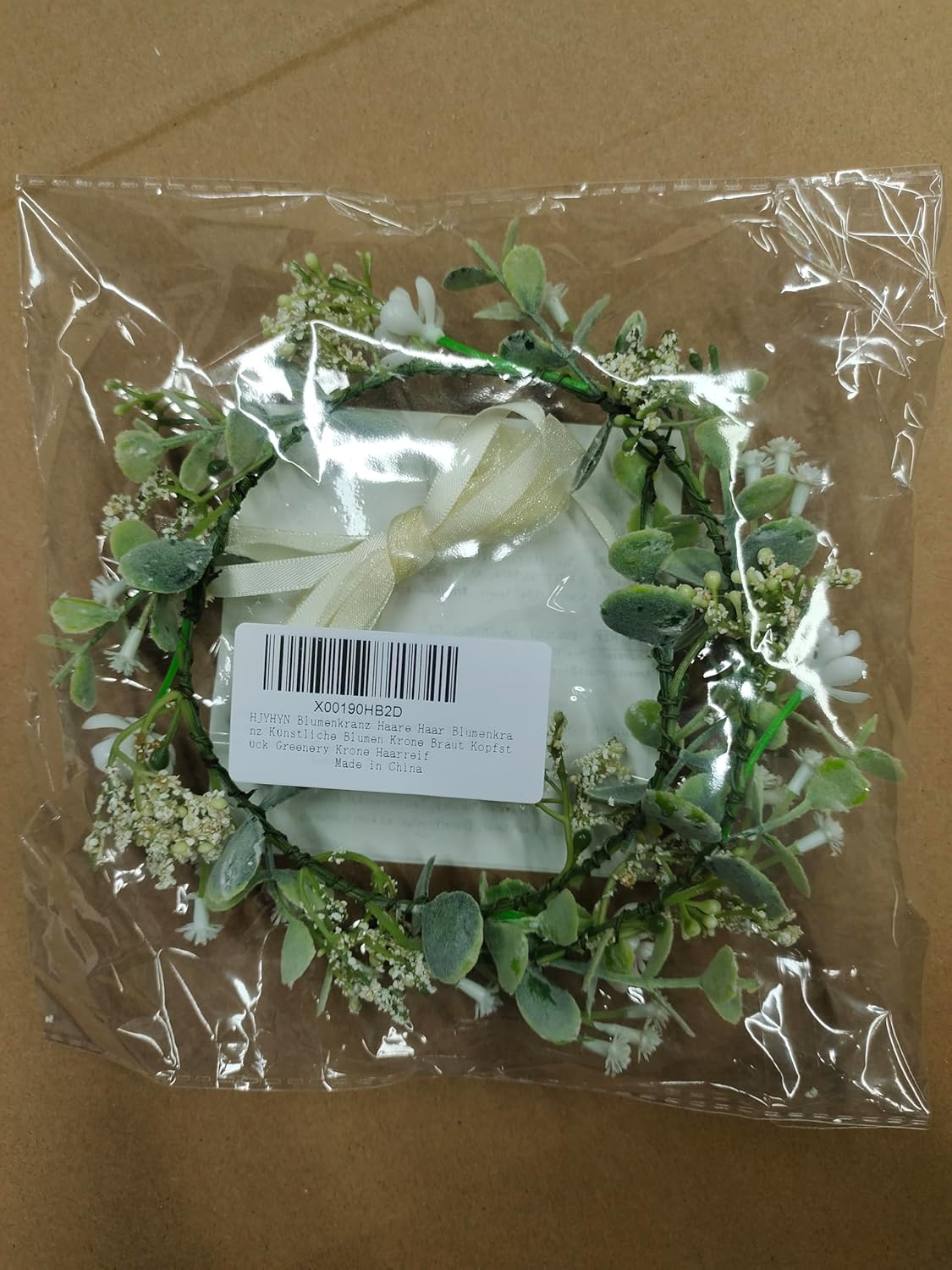 HJYHYN Flower Crown Boho Flower Wreath Artificial Floral Crown Bridal Headpiece Greenery Crown for Wedding Ceremony Party Festival image number 1