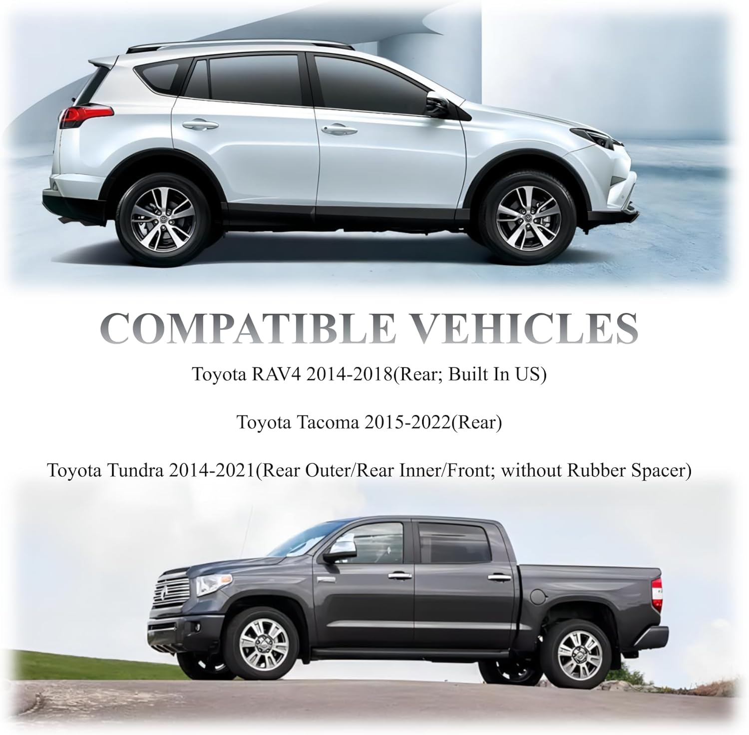 PANNUOSCS Backup Sensor Reverse Backup Parking Rear Bumper Park Assist Object Sensor Compatible for Toyota RAV4 2016-2018 for Toyota Tundra 2014-2018 Rpalce#893410C010 8934142030 893410C011 (4 Pcs) image number 2