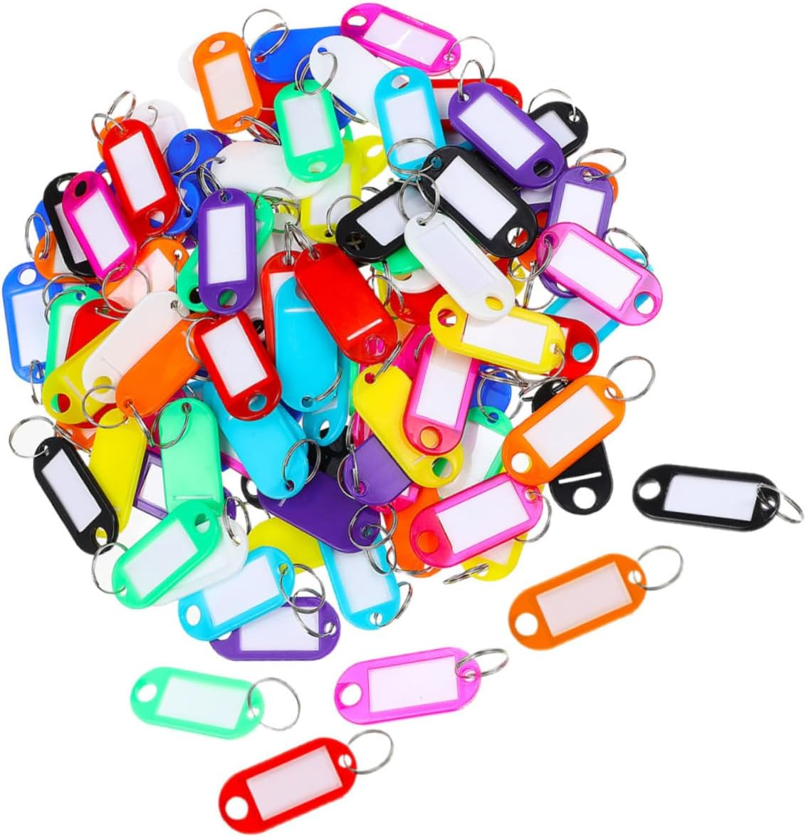 DEARMAMY Compact Label Tags Set 200Pcs Luggage Tags Keychain Suitcase Identifier Ideas for Travelers image number 6