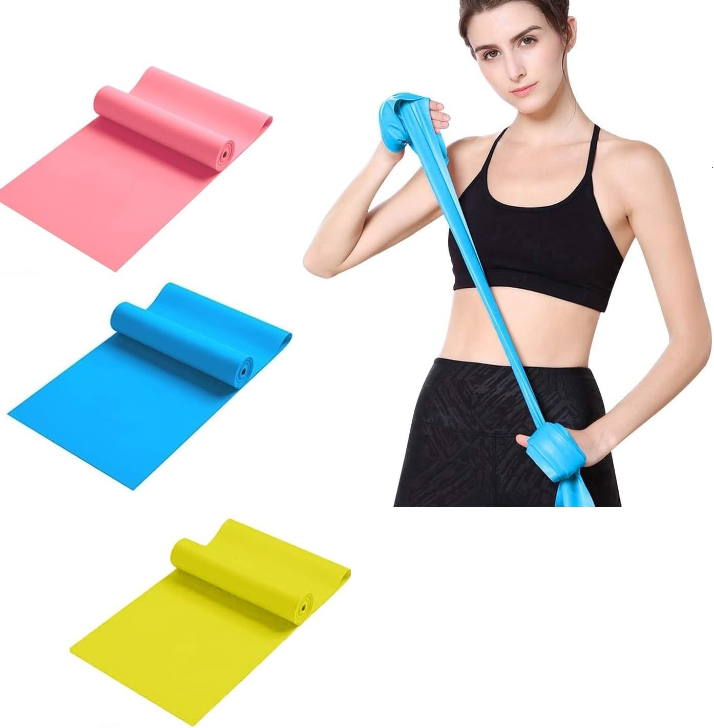 Liyquint Resistance Bands Set - Professional Natural Latex Elastic Bands for Strength Training, Yoga, Pilates, Home & Gym Workouts, Full Body Exercise image number 6