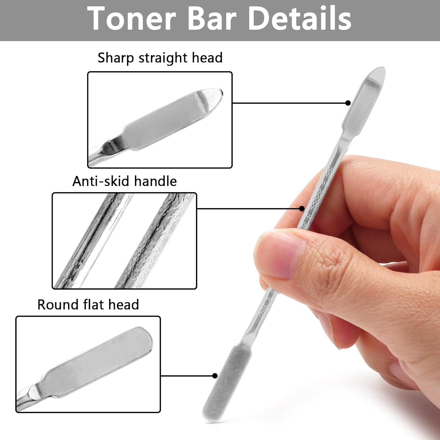 Wowled Pack of 4 Makeup Brush Set - Thin Flat Foundation Brush, Makeup Sponge Cosmetic Puff, Stainless Steel Mixing Palette & Spatula - Smooth & Flawless Application (Silver, Pack of 4 Pieces) image number 6